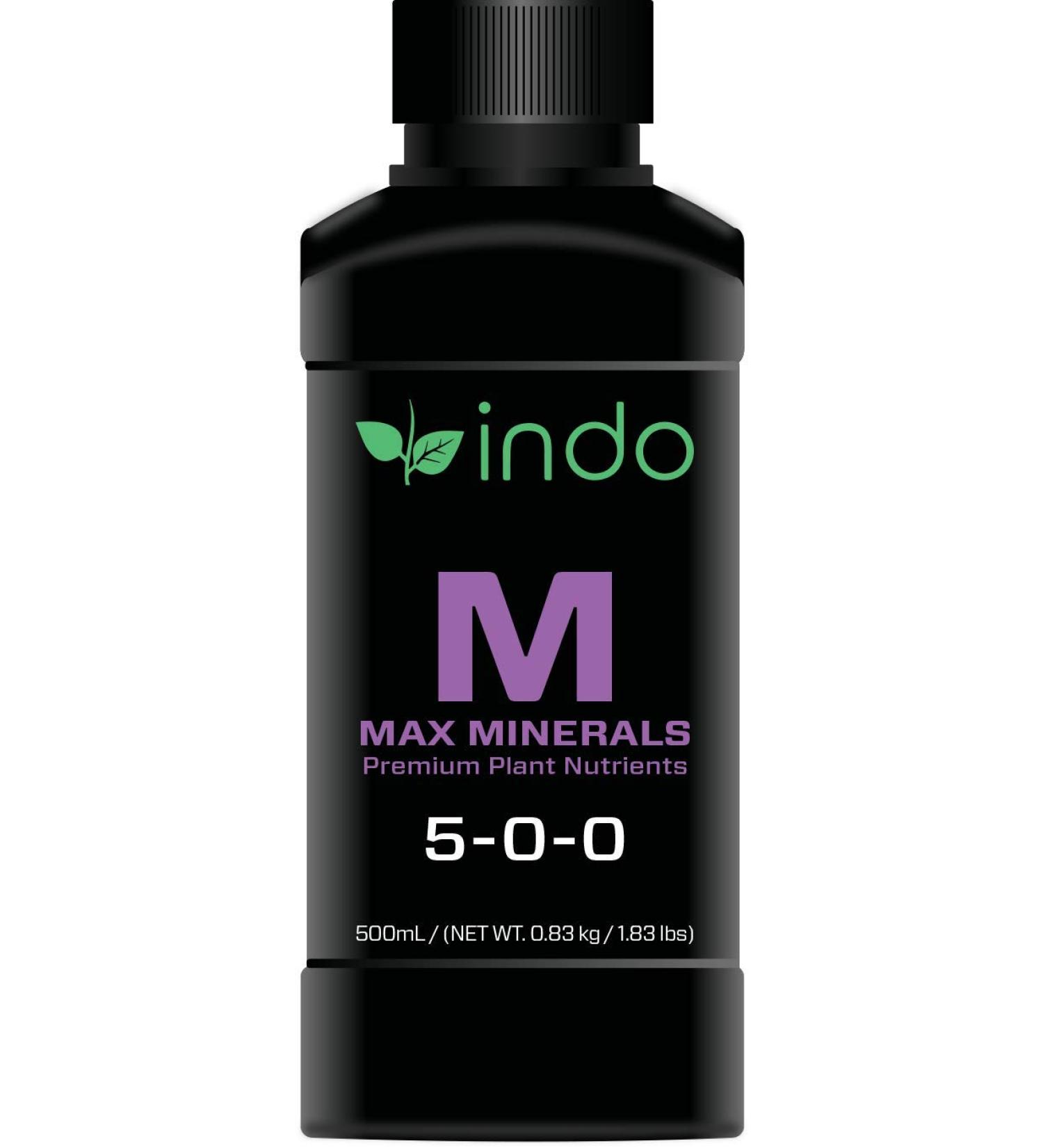 Indo MAX Minerals Cal-Mag + (500mL/16oz): Calcium Magnesium and Iron - High Concentration Unique Chelated Solution for Maximum Plant Nutrient Uptake