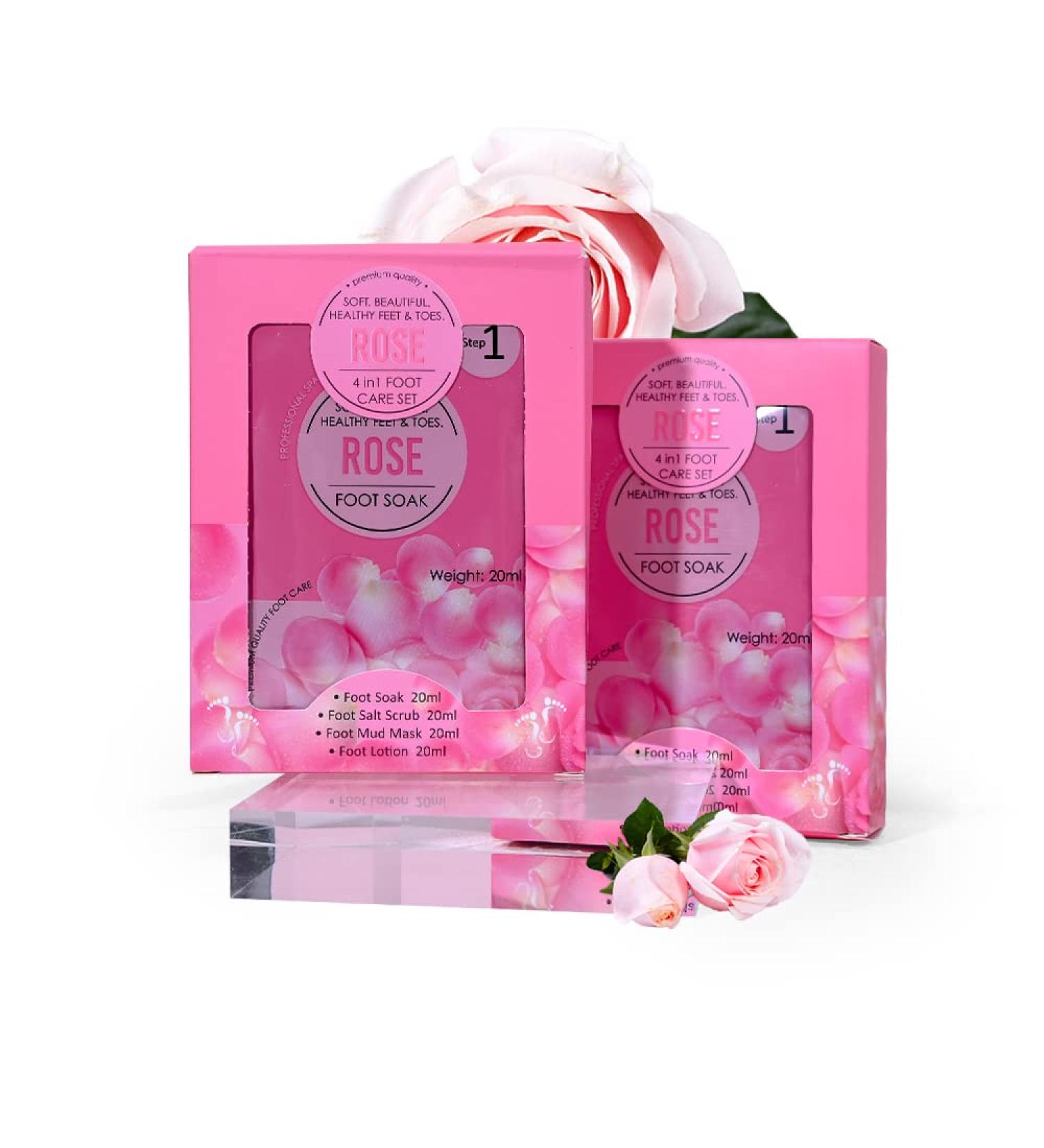 Rose 4 in 1 Foot Soak Set - Helps to Calm Eczema & Rosacea - Buy Online on SooperMarket.com