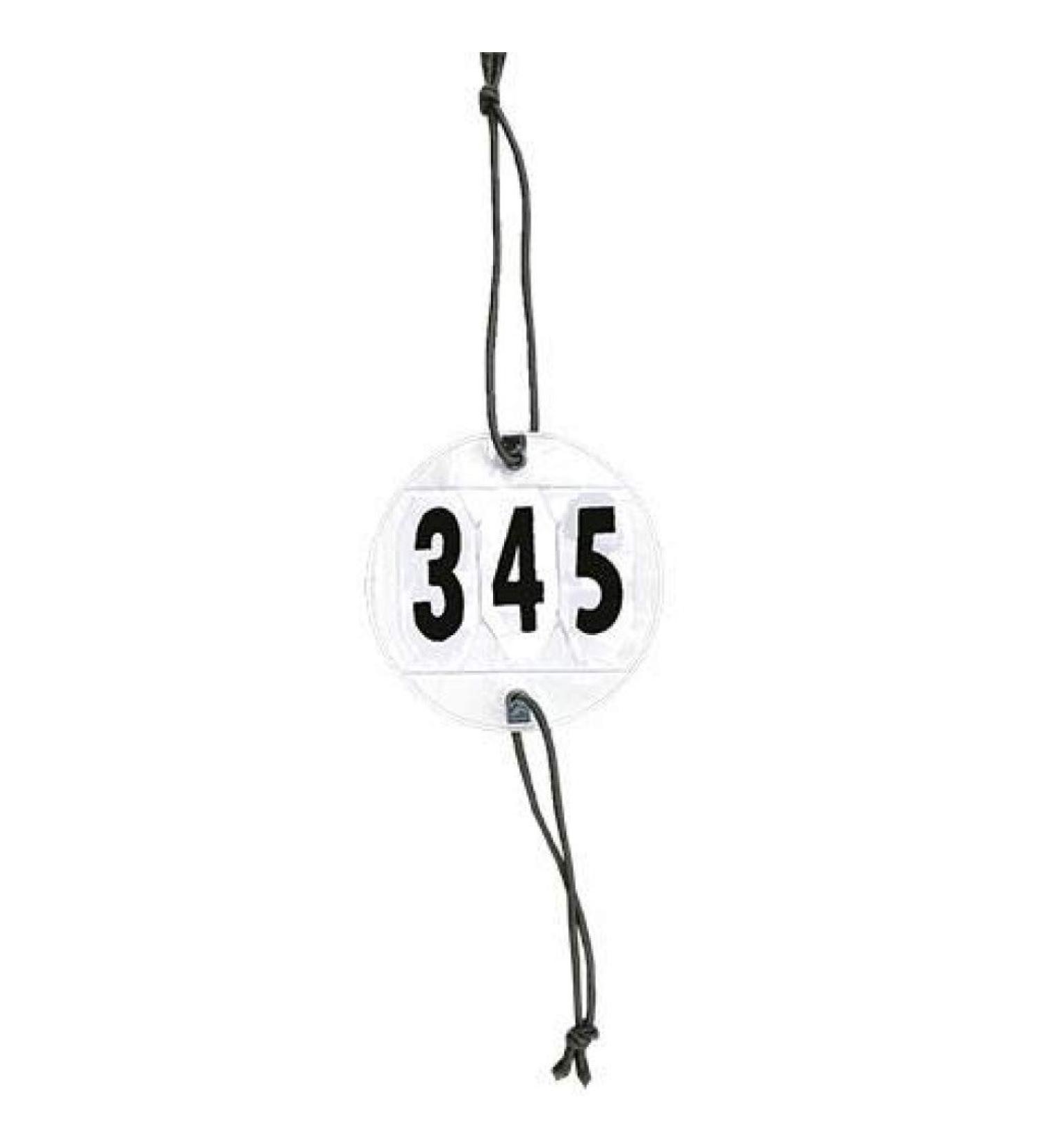 HKM tournament numbers 1 pair 3 digits adjustable white
