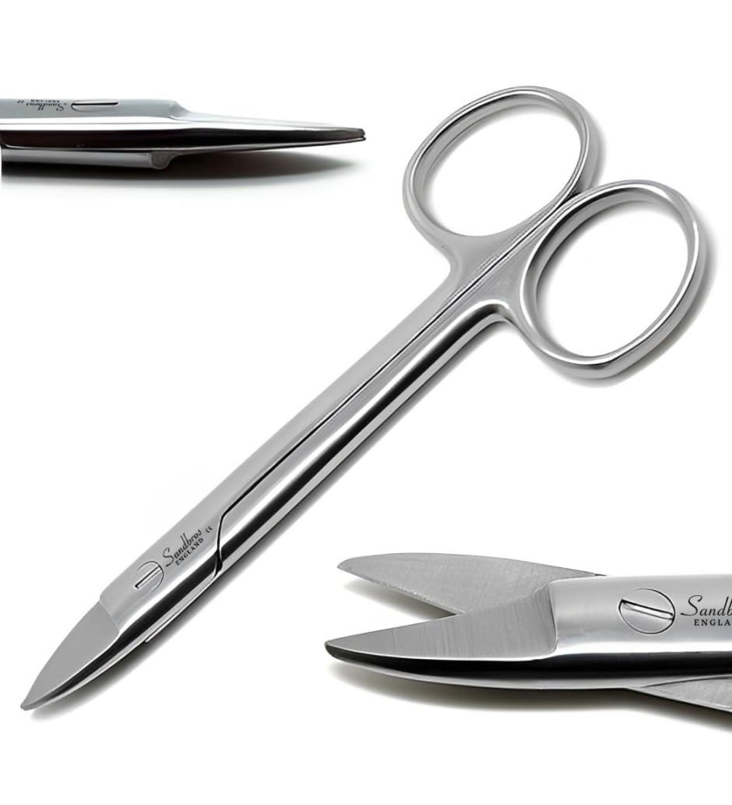 SANDBROS Crown Beebee Scissor Dental Instruments 4 inches - Manicure Nails Sewing Embroidery Felt Cutting - Buy Online on SooperMarket.com