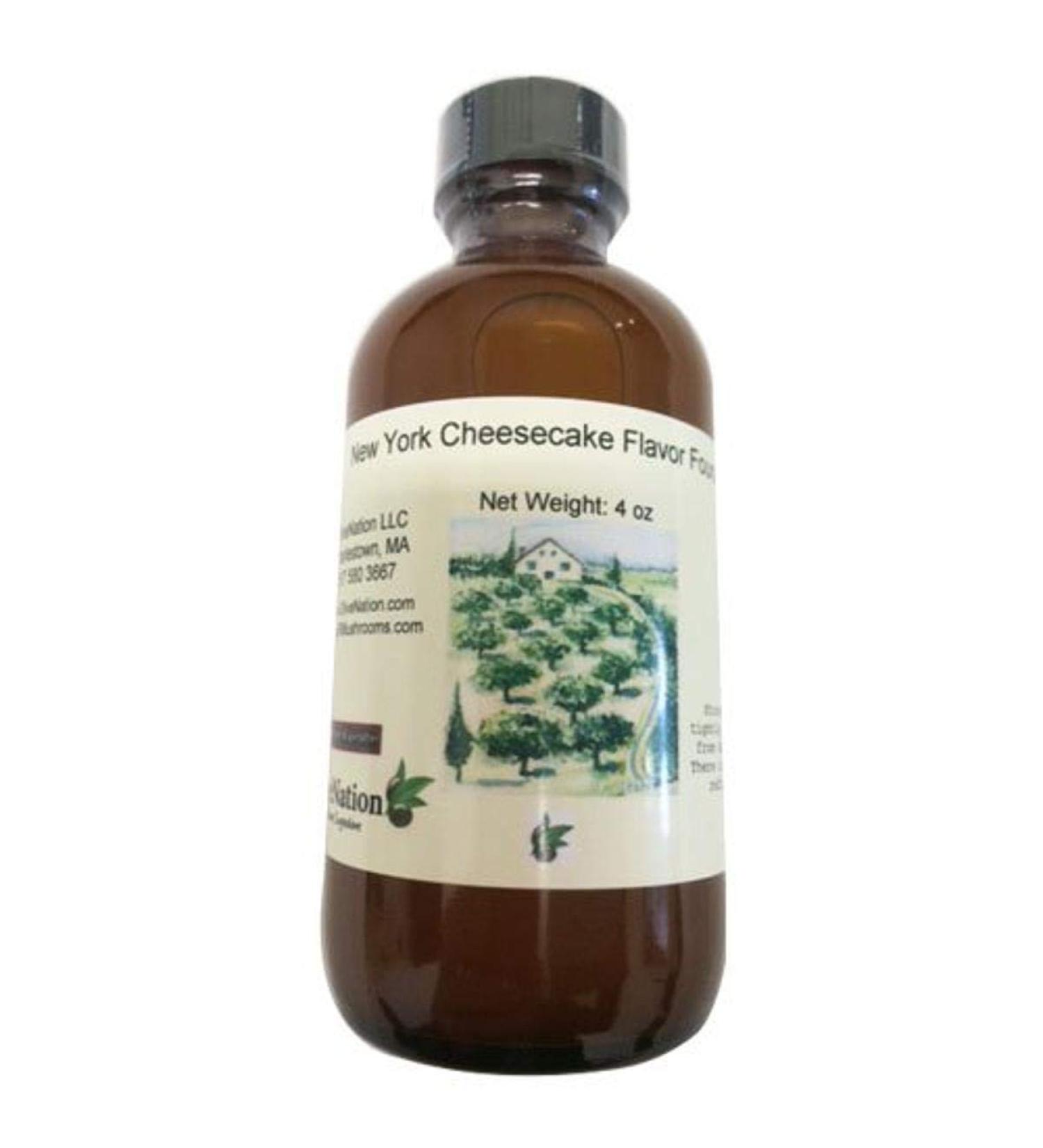 OliveNation NY Cheesecake Flavor Fountain, Rich, Creamy Cheesecake Flavoring for Beverages, Ice Cream, Frozen Treats, Soda, Baked Goods, Sugar Free, Gluten Free - 4 ounces 4 Ounce (Pack of 1)