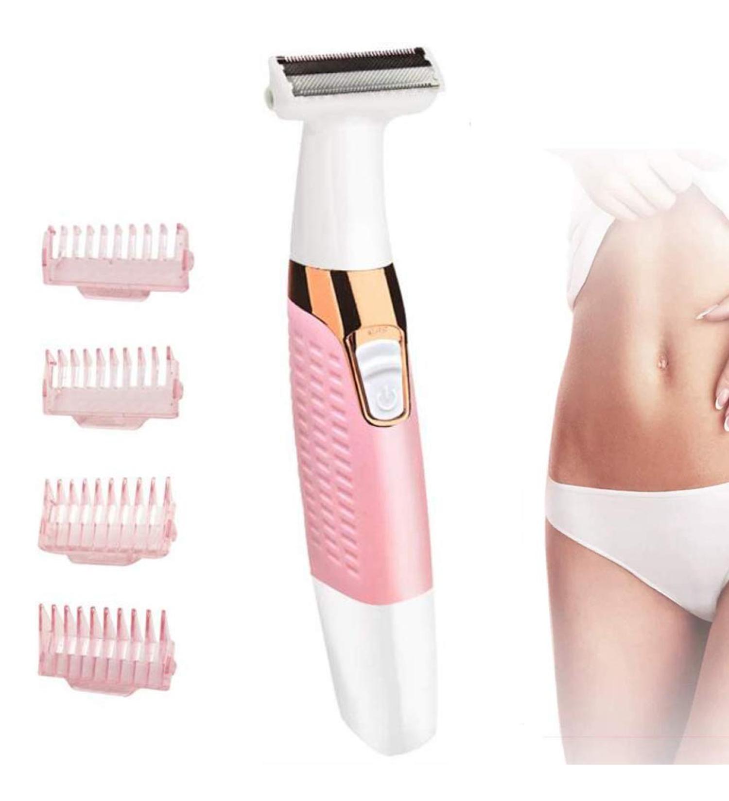 Electric Shaver Trimmer for Women - Painless Wet & Dry Body Hair Remover - USB Rechargeable Cordless Bikini Line Trimmer - Waterproof - Buy Online on SooperMarket.com