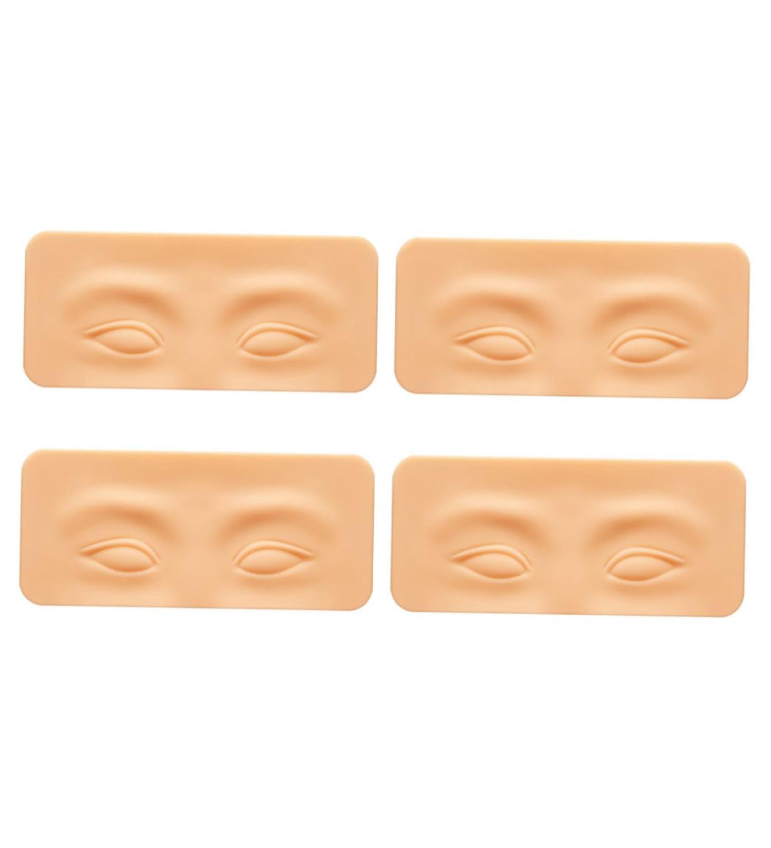 Baluue 4pcs Eyebrow Practice Block Makeup Practice Eye Make up Training Skin Practice Eye Board 16x7cm As Shown - Buy Online on SooperMarket.com