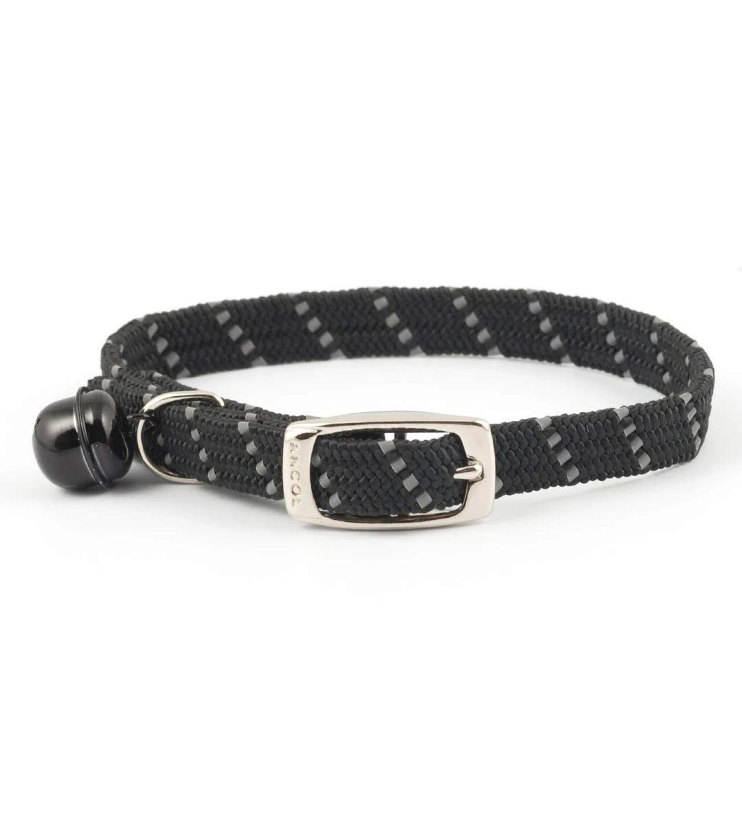 Ancol Reflective all-elastic Cat Collar Black Black 1 Count (Pack of 1) Single - Buy Online on SooperMarket.com