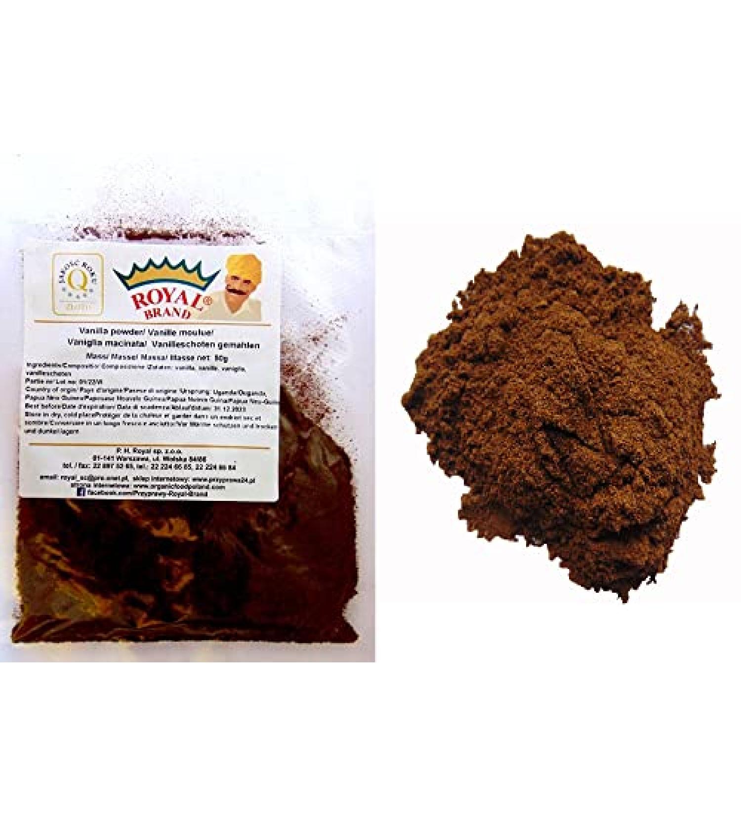 100% Pure Ground Vanilla Powder - Vanilla Pods Ground 50g | Premium Quality for Baking & Cooking - Buy Online on SooperMarket.com