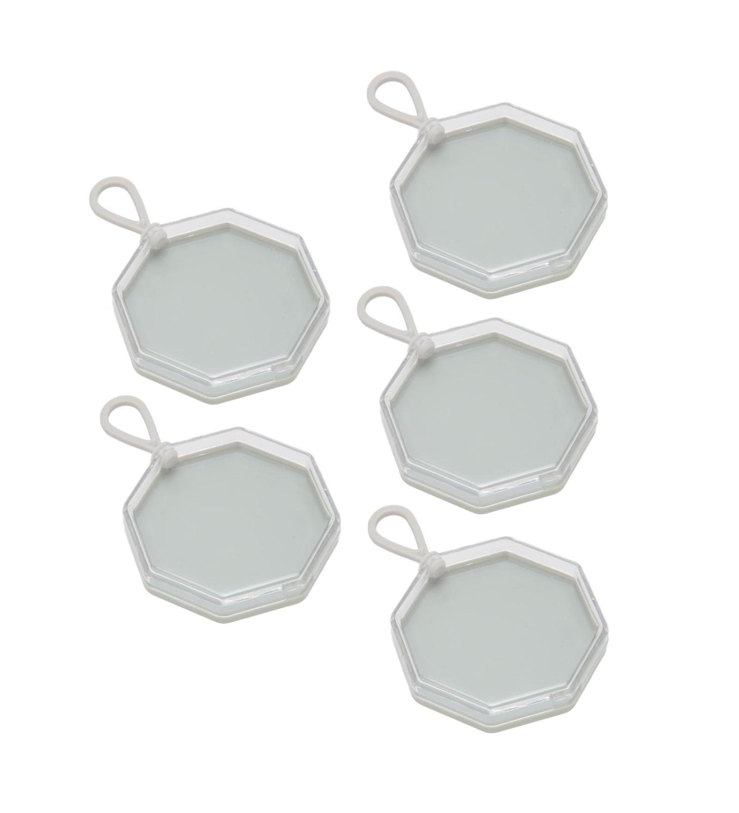 Makeup Puff Box Safe Powder Puff Storage Box Gray Portable Octagonal Dustproof for Powder Rooms for Beads - Buy Online on SooperMarket.com