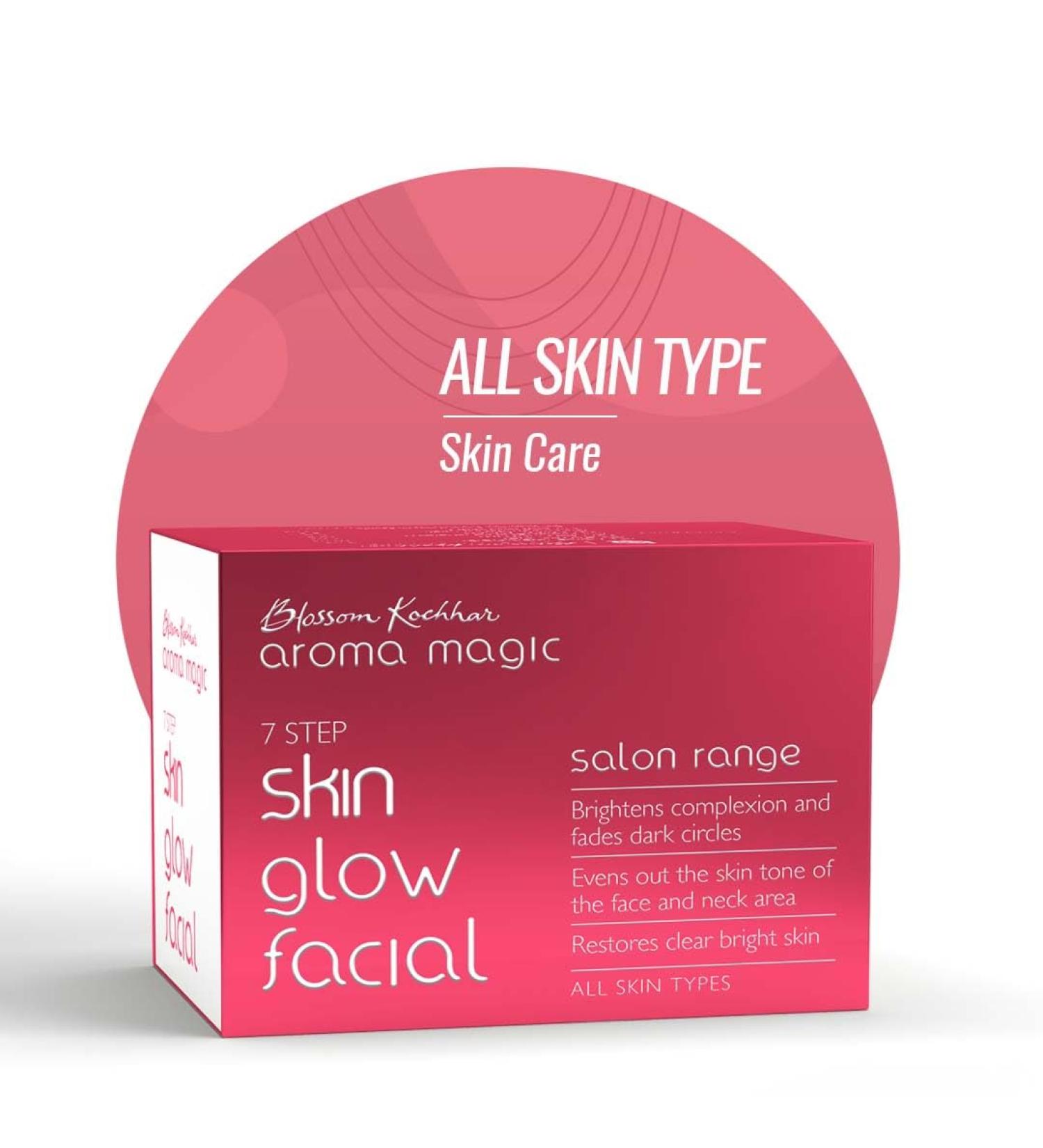 Aroma Magic Skin Glow Facial Kit - 7 Steps Skincare Set | Reduces Dark Circles & Removes Dead Skin for Radiant Skin - International Shipping Available - Buy Online on SooperMarket.com
