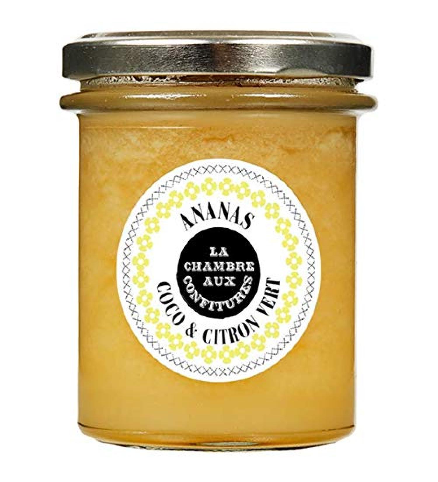 La Chambre Aux Confitures Pineapple Coconut Lime Jam from France 200g Pineapple Coconut Lime