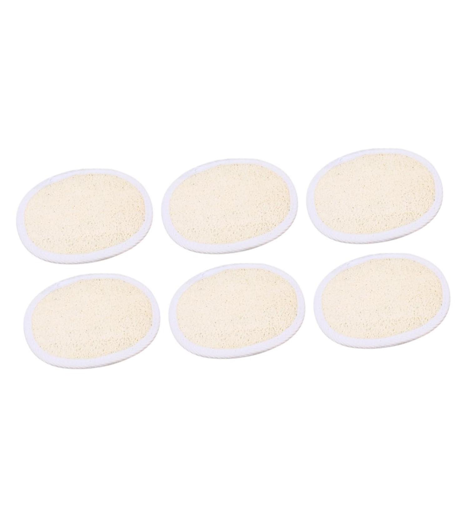 6 Pcs Natural Bath Towel & Luffa Scrubber Set - Eco-Friendly Face Sponge & Body Cleaning Gloves for Spa-Like Bath Experience - Buy Online on SooperMarket.com