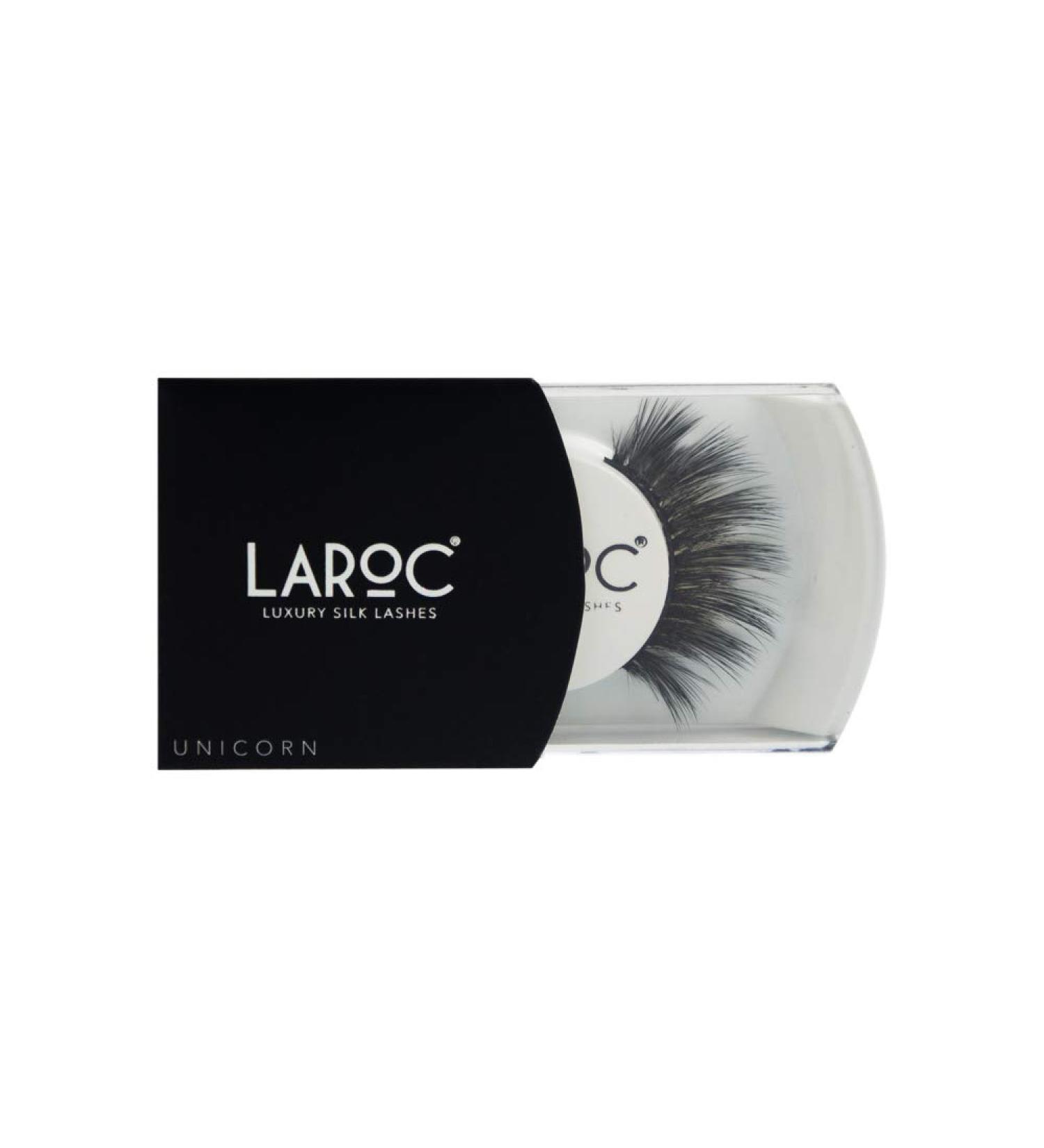 LaRoc False Silk Eyelashes Long Thick Natural Fake Eye Lashes Set Mink Makeup - Unicorn