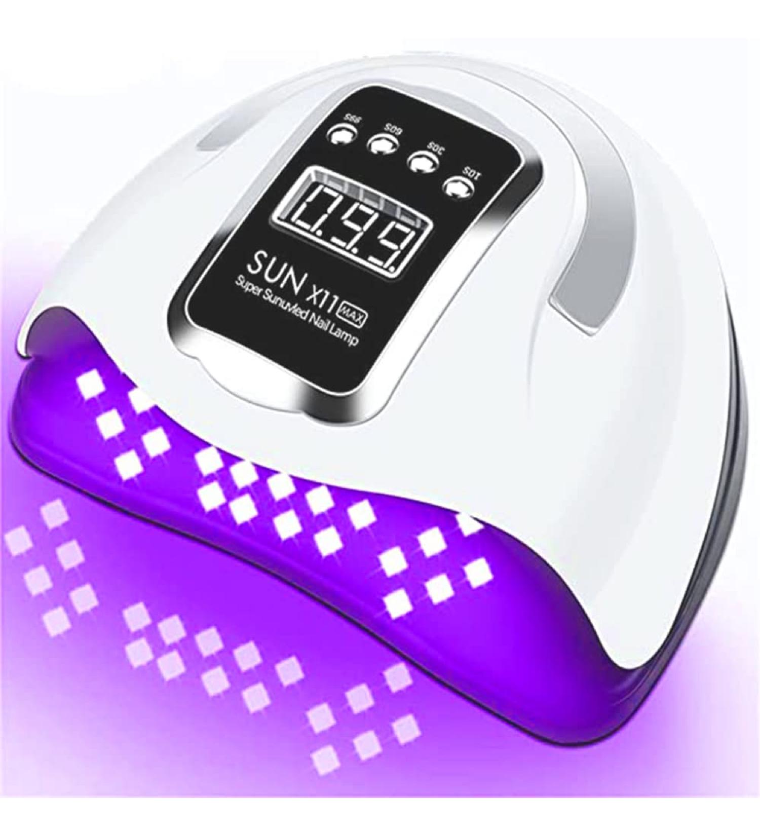 Professional UV LED Nail Lamp - 280W Gel Polish Dryer with Auto Sensor, 66 LEDs, Portable Handle - Nail Art Tools - Buy Online on SooperMarket.com