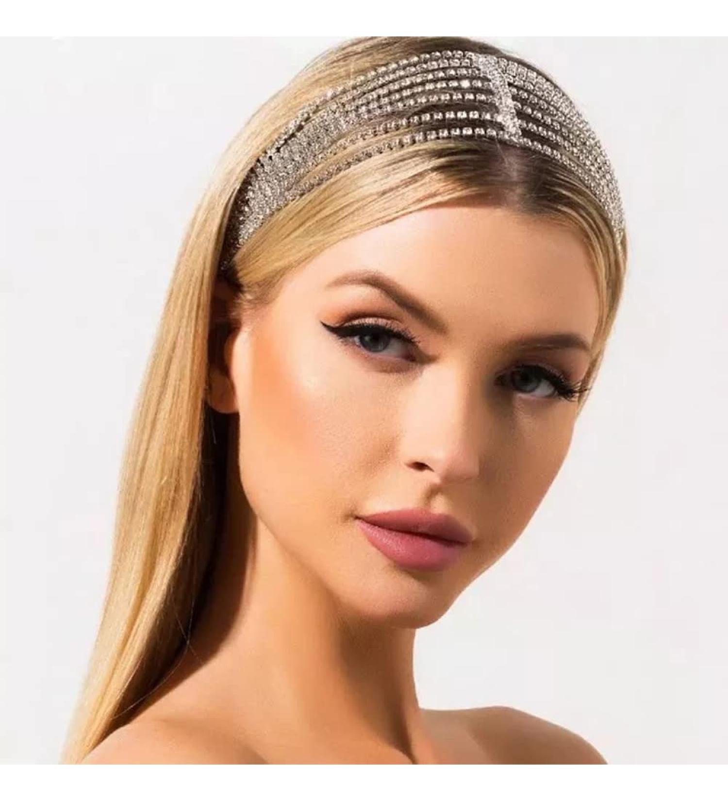 YERTTER Brides Silver Rhinestone Tassel Head Chain - Boho Hair Accessories for Women - Buy Online on SooperMarket.com