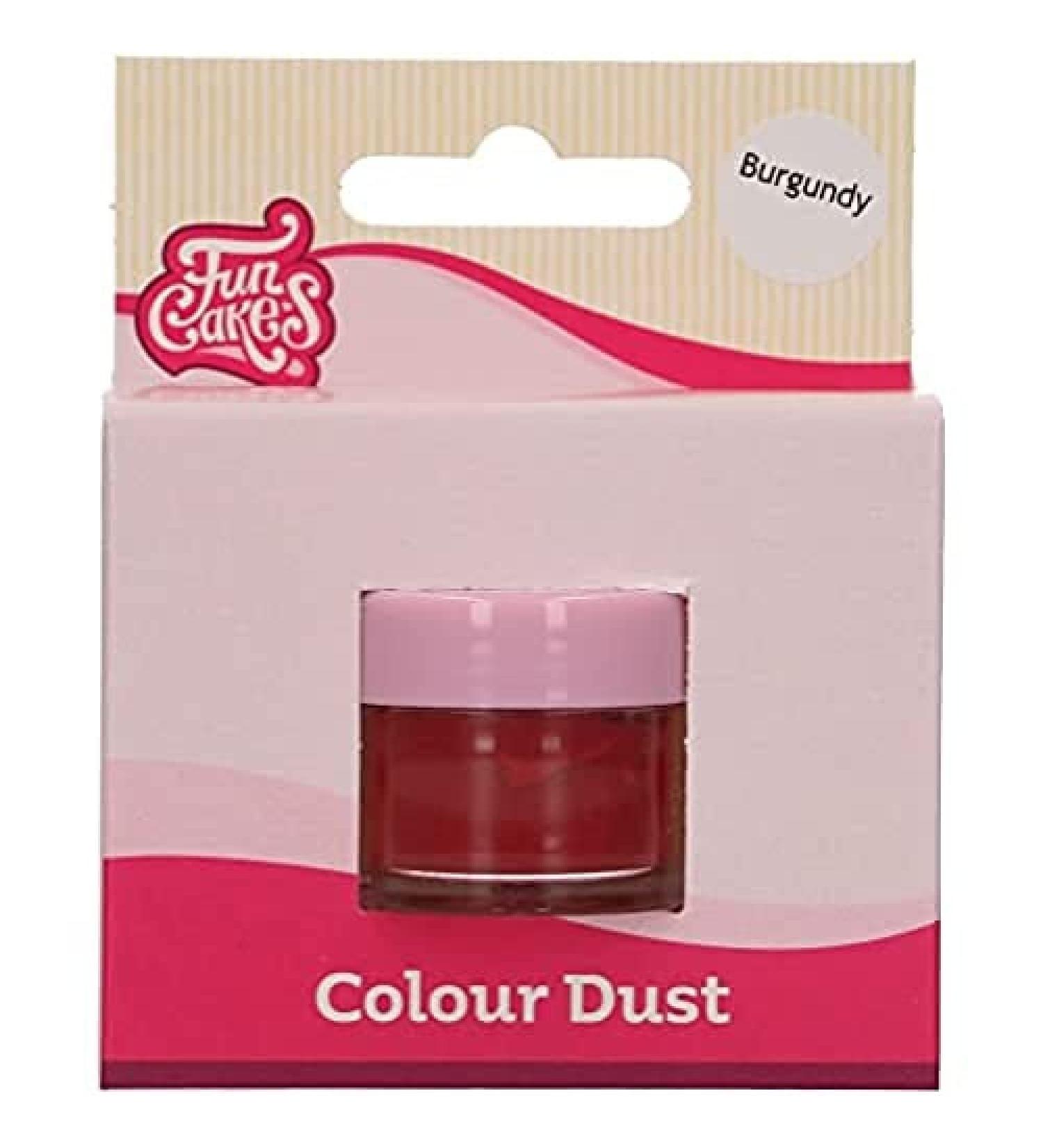 FunCakes Colour Dust Burgundy: Colouring powder for Food For Cake Decoration Halal certified