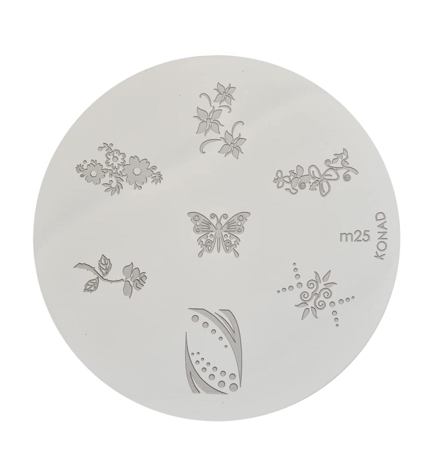 Konad stencil stamping stamping stencil M25
