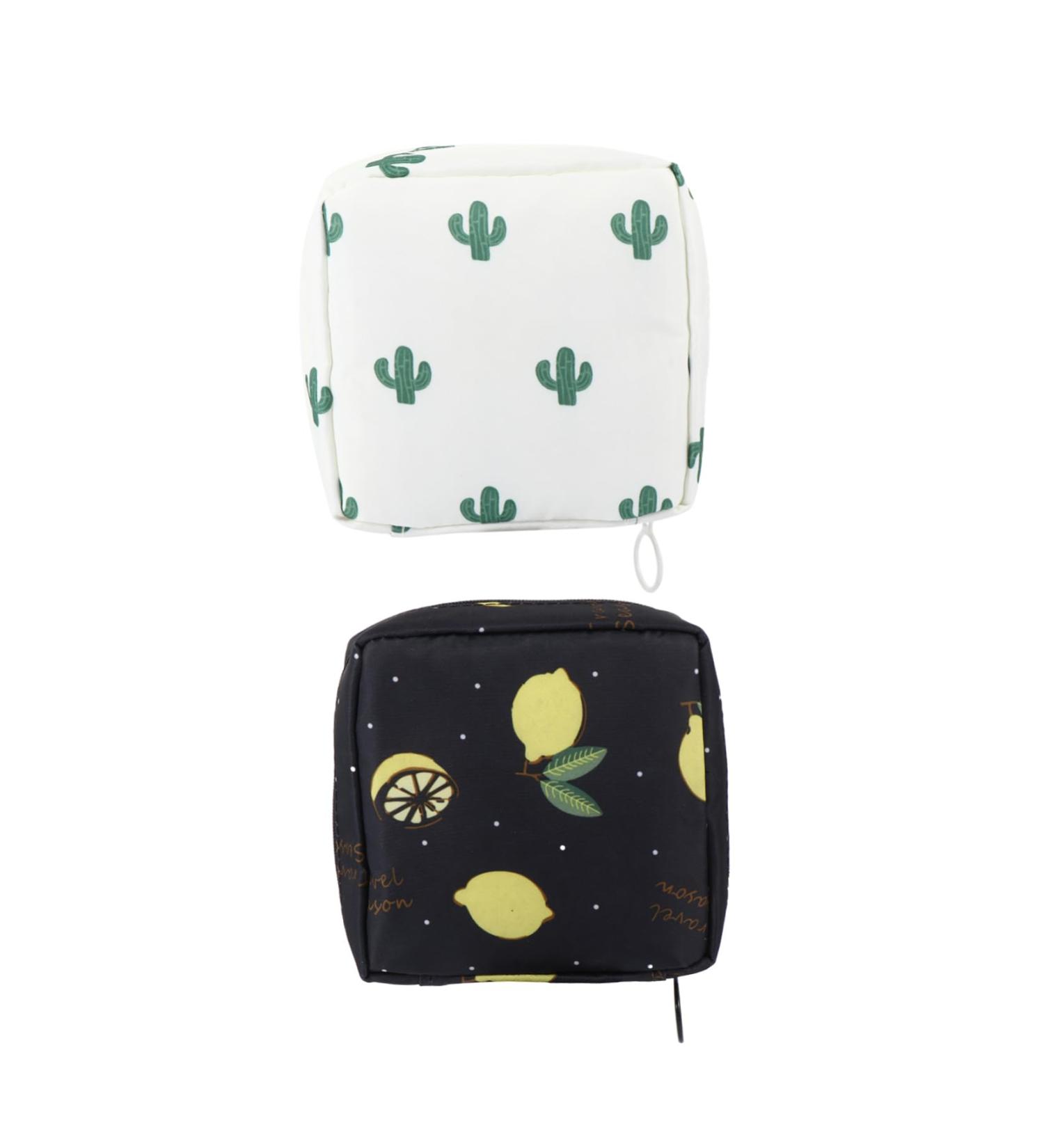 Healeved Period Bags 2pcs - Portable Menstruation Bags for Pads and Cosmetics - Teen Girl Wallet - Cute Mini Lipstick Holder - Buy Online on SooperMarket.com