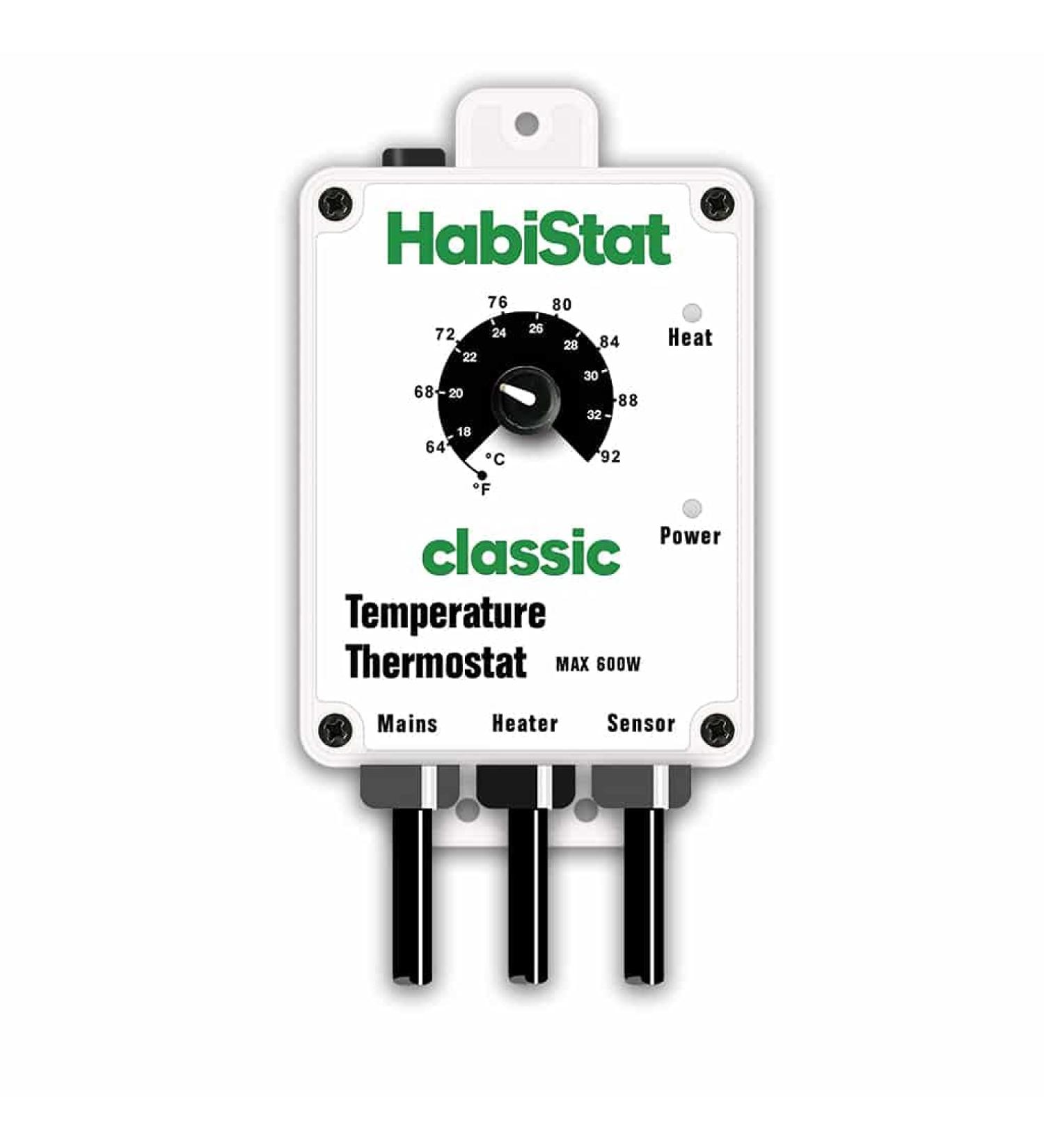 Habistat - Classic On/Off Temperature Thermostat - White - 600w - Accurate Dial - Easy To Use - Ideal For Controlling Heat Mats - Buy Online on SooperMarket.com