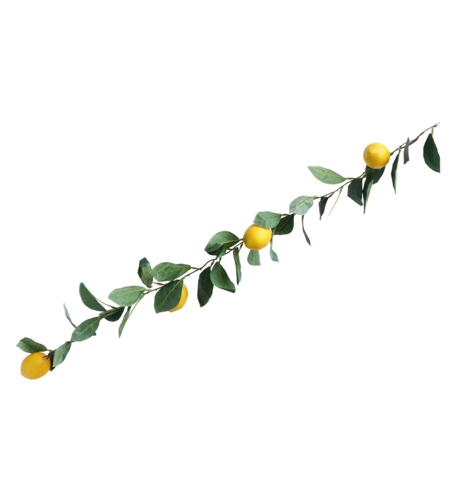 HOMSFOU 3 Pcs Simulation Lemon Rattan Lemon Vines Decorative Fruit Artificial Lemon Artificial Vines Garland Summer Garland for Mantle Lifelike Fruit Decoration Wedding Plant Stem Plastic Yellowx3pcs 100x10cmx3pcs - Buy Online on SooperMarket.com