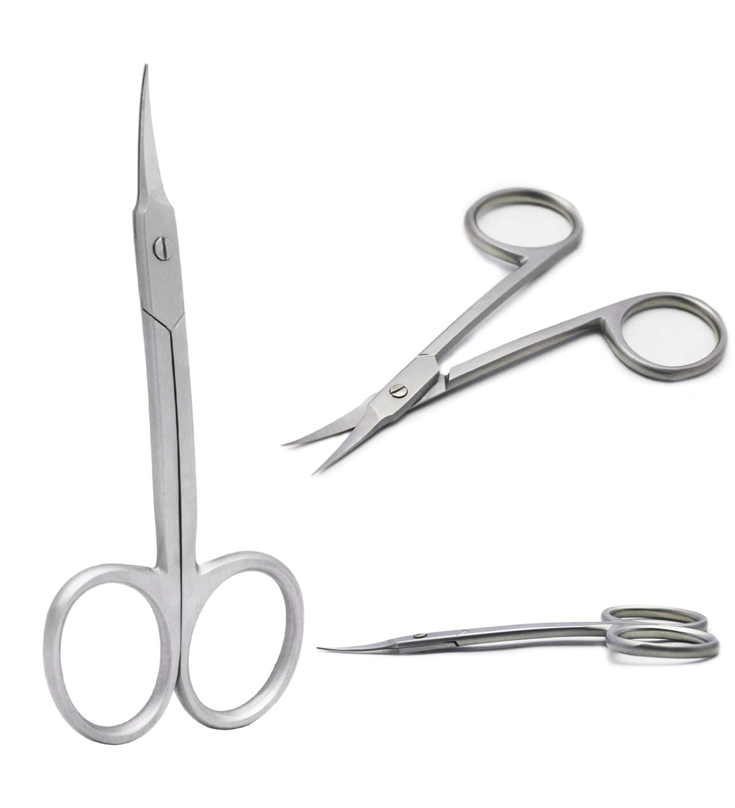 Nail Scissors Professional Cuticle Scissors Extra Strong Straight Curved Manicure Nail Art Scissors (CS-04) - Buy Online on SooperMarket.com