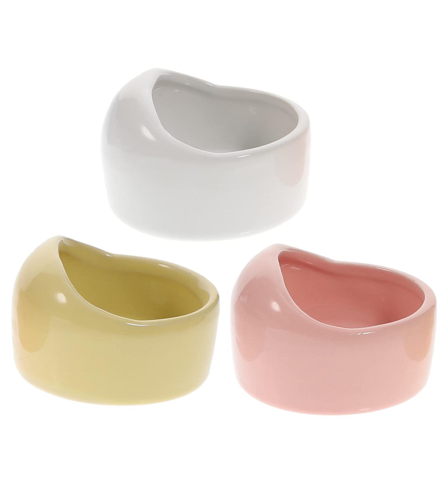 Balacoo Hamster Feeding Bowls- 3Pcs Pet Water Dispenser Ceramic Animal Dishes Food and Water Water Bowl for Mouse Dog (Random Color) - Buy Online on SooperMarket.com