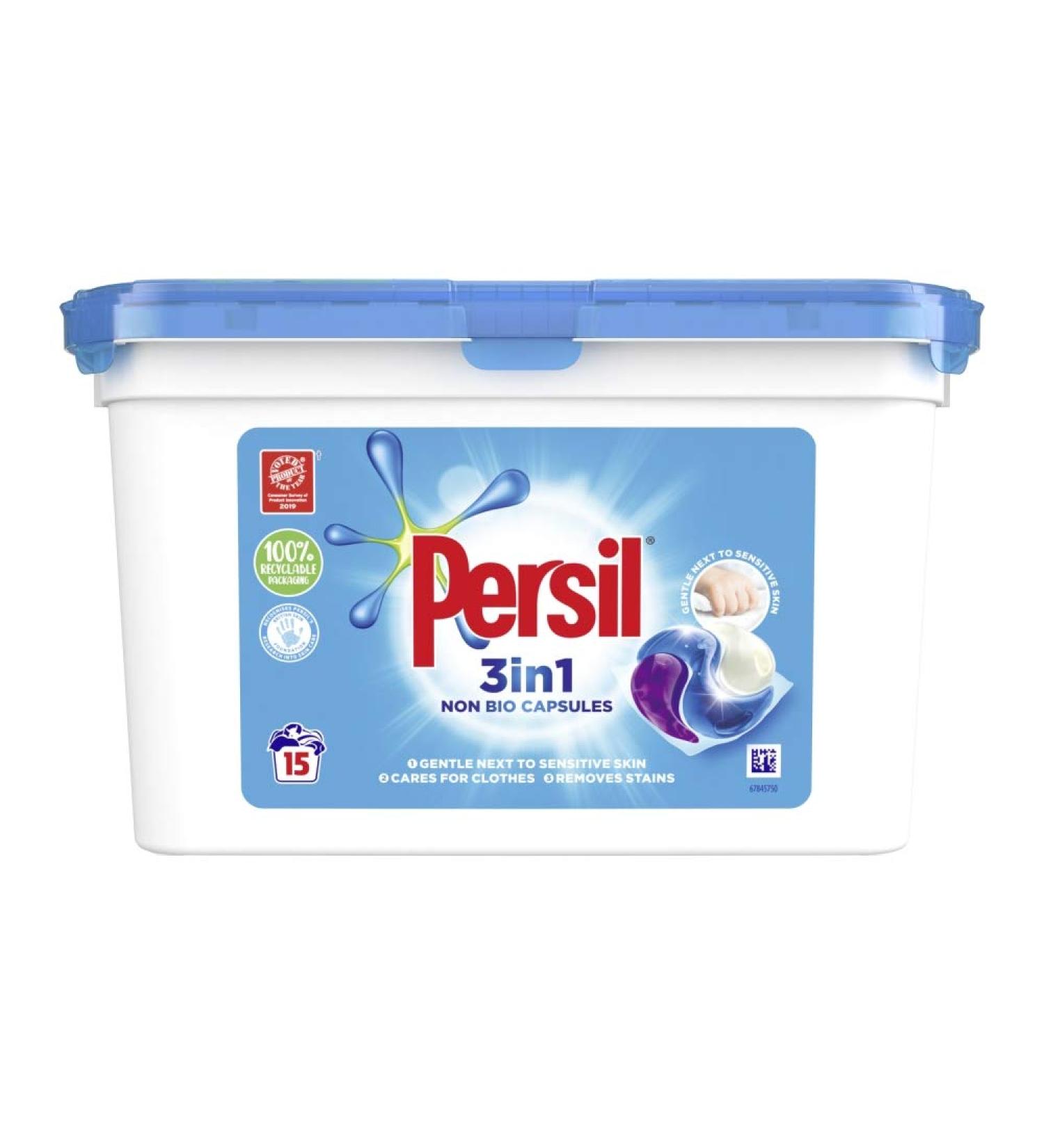 Persil 3 in 1 Non Bio Capsules 15 Washes Modern 15 Count (Pack of 1)