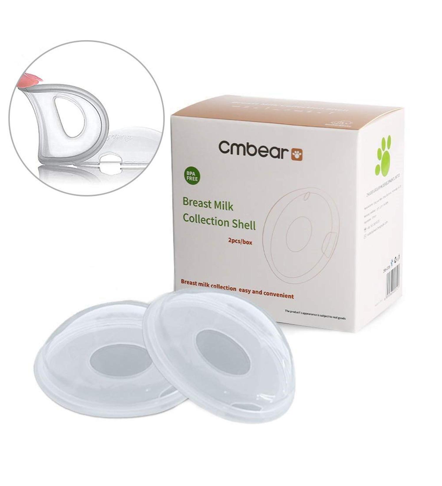 Angzhili Reusable Breast Milk Collection Shells - 2 Pack | Soft Milk Saver Cups for Nursing | Anti-Overfill Breast Pad for Breastfeeding | Collect & Save Breastmilk - Buy Online on SooperMarket.com