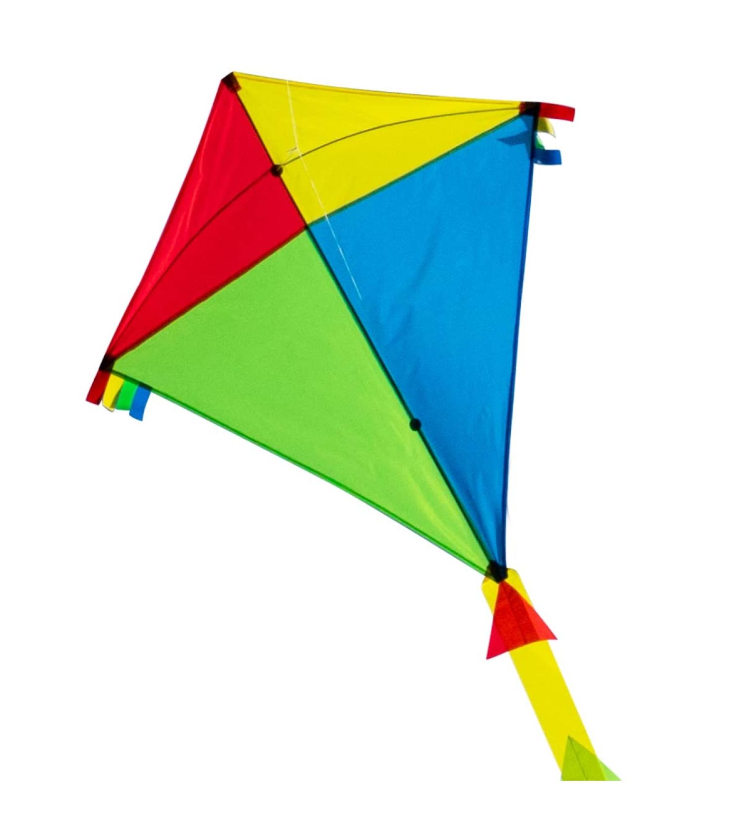 Cim Great Children's Dragons - Super Dragons Rainbow Eddy XL Kite for Kids 6+ | 90x98cm with 80m Line & Striped Tails - Perfect for Outdoor Fun! - Buy Online on SooperMarket.com