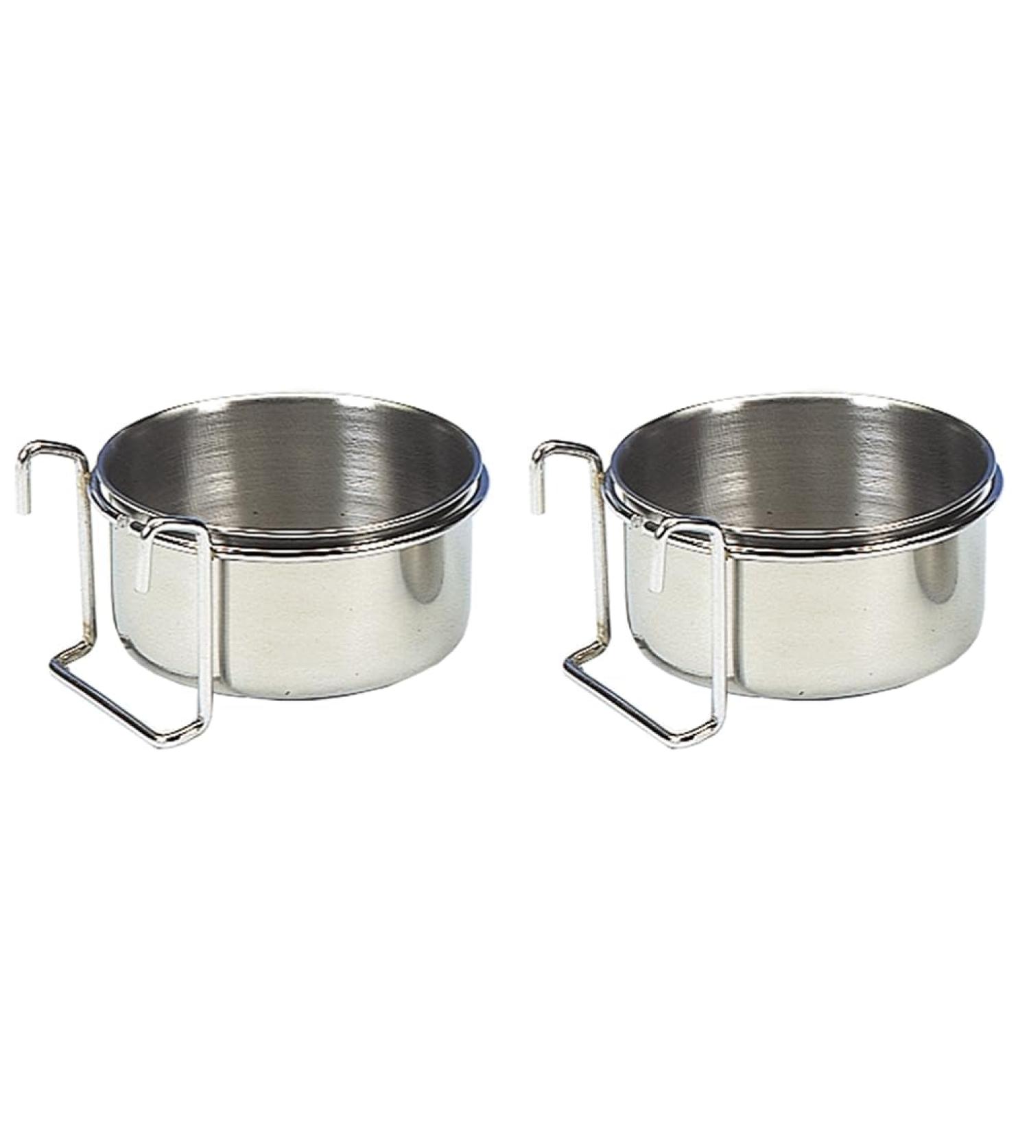 Nobby Stainless Steel Bird Bowl 15cm 0.9L - Pack of 2 | Durable & Stylish Pet Supplies - Buy Online on SooperMarket.com