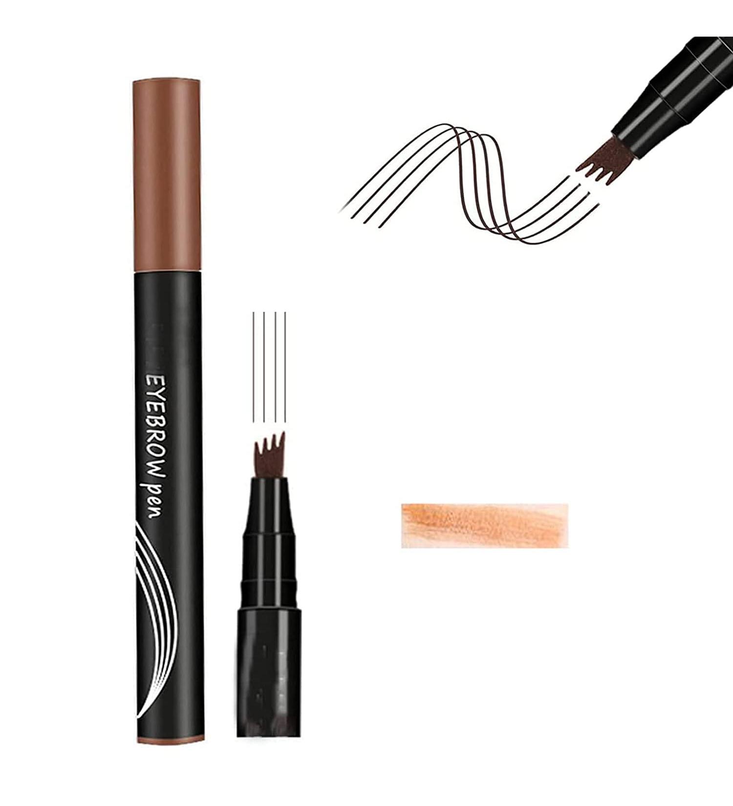 LSNTUU Anjoize Eyebrow Pen Ztigerz 4-Tip Microblade Brow Pen - Waterproof Coffee Brown Pencil - Buy Online on SooperMarket.com