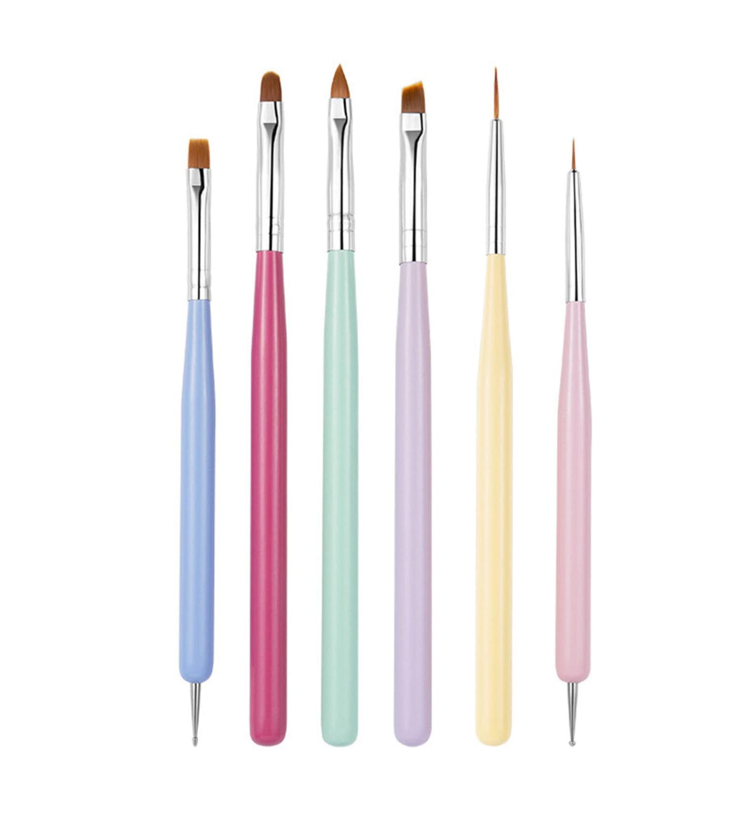 Wirlsweal 6-Piece Nail Pins Set - Versatile Macaron Nail Art Tools for Smooth Liner & Outlines - Buy Online on SooperMarket.com