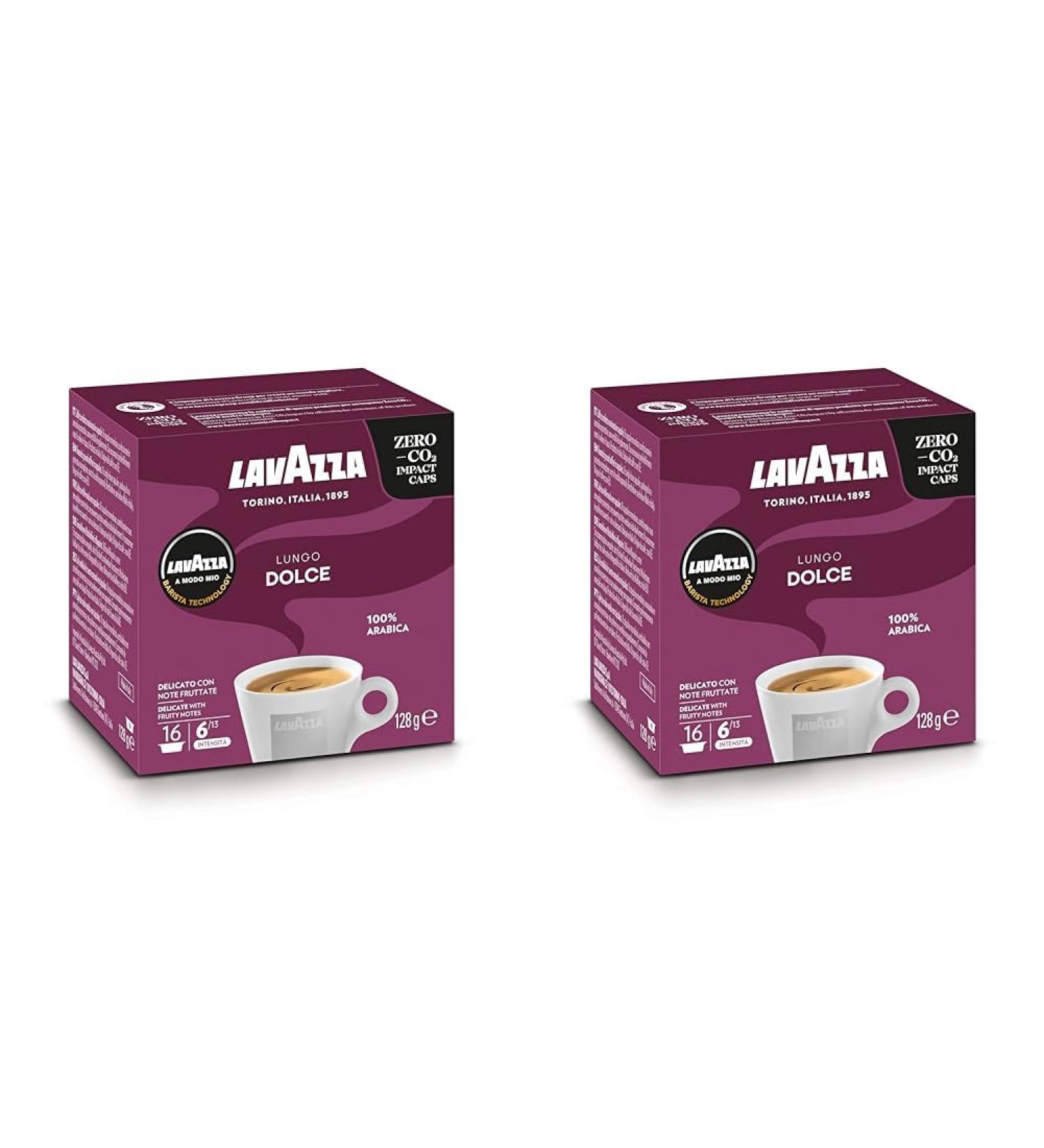 Buy Lavazza A Modo Mio Lungo Dolce - 16 Arabica Coffee Capsules Medium Roast 100% Arabica Intensity 6/13 | International Shipping Available - Buy Online on SooperMarket.com