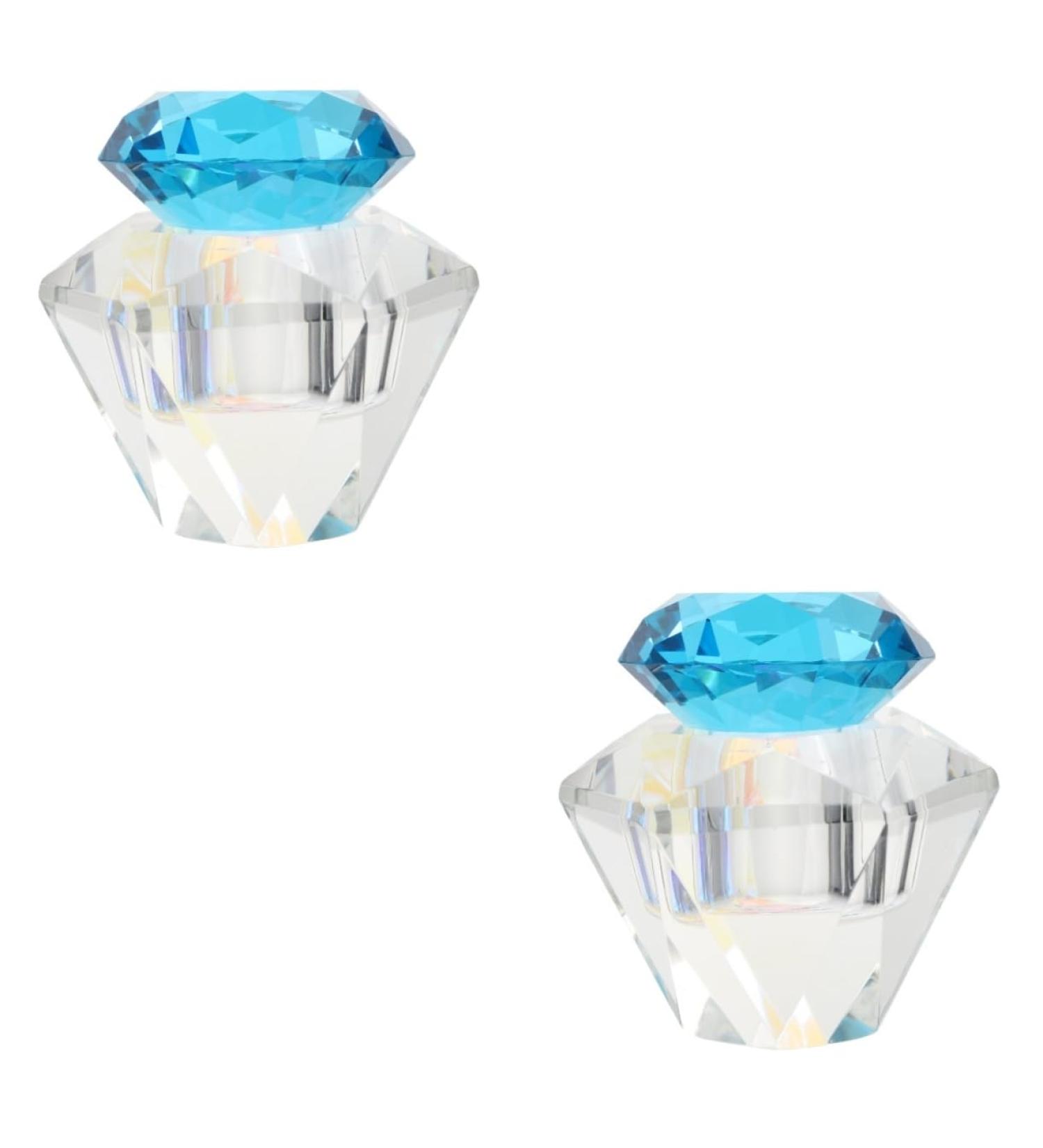 FRCOLOR 2 Pcs Nail Art Crystal Cup Clear Cups Glass Dappen Dish Bowl Glass Dappen Dish for Acrylic Nails Glass Containers with Lids Crystal Nail Cup Equipment White Crystal Symphony 5.5x5.5cmx2pcs Bluex2pcs - Buy Online on SooperMarket.com