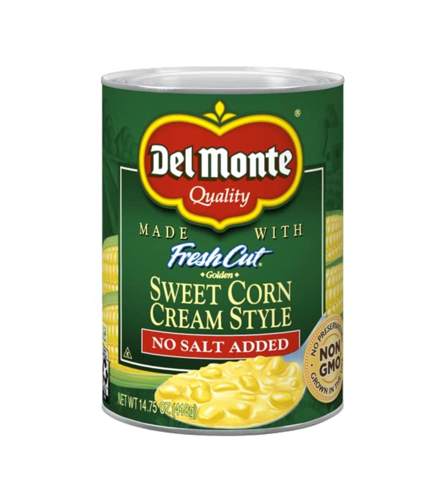 Del Monte Sweet Corn Cream Style - No Salt Added 14.75 oz. (2 Pack) - Buy Online on SooperMarket.com