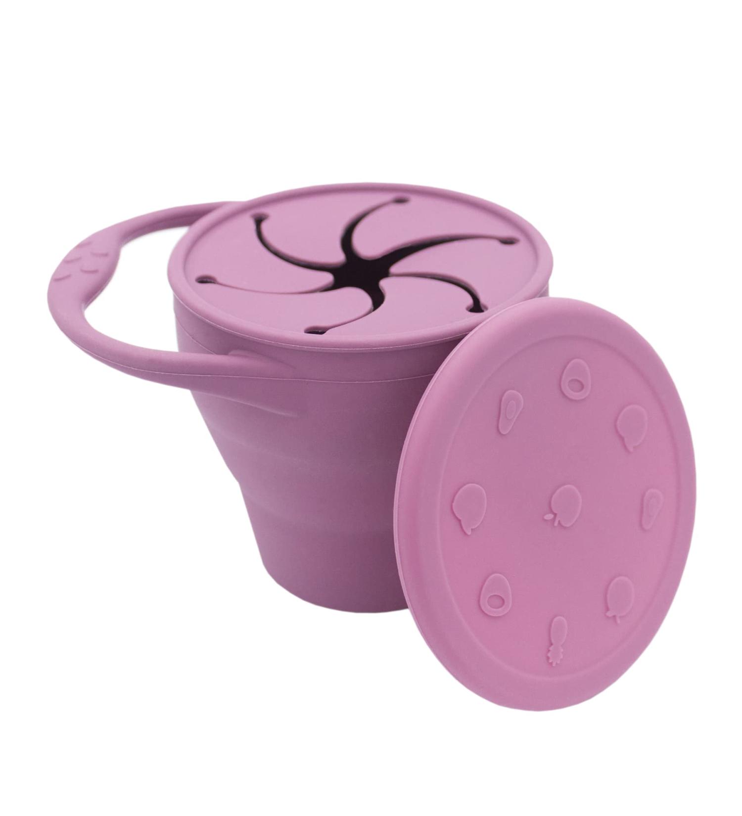 BapronBaby Silicone Collapsible Snack Cup (Grape) - BPA, Phthalate, & Latex Free - Dishwasher Safe - 100% Food Grade Silicone - 6 Months - Buy Online on SooperMarket.com