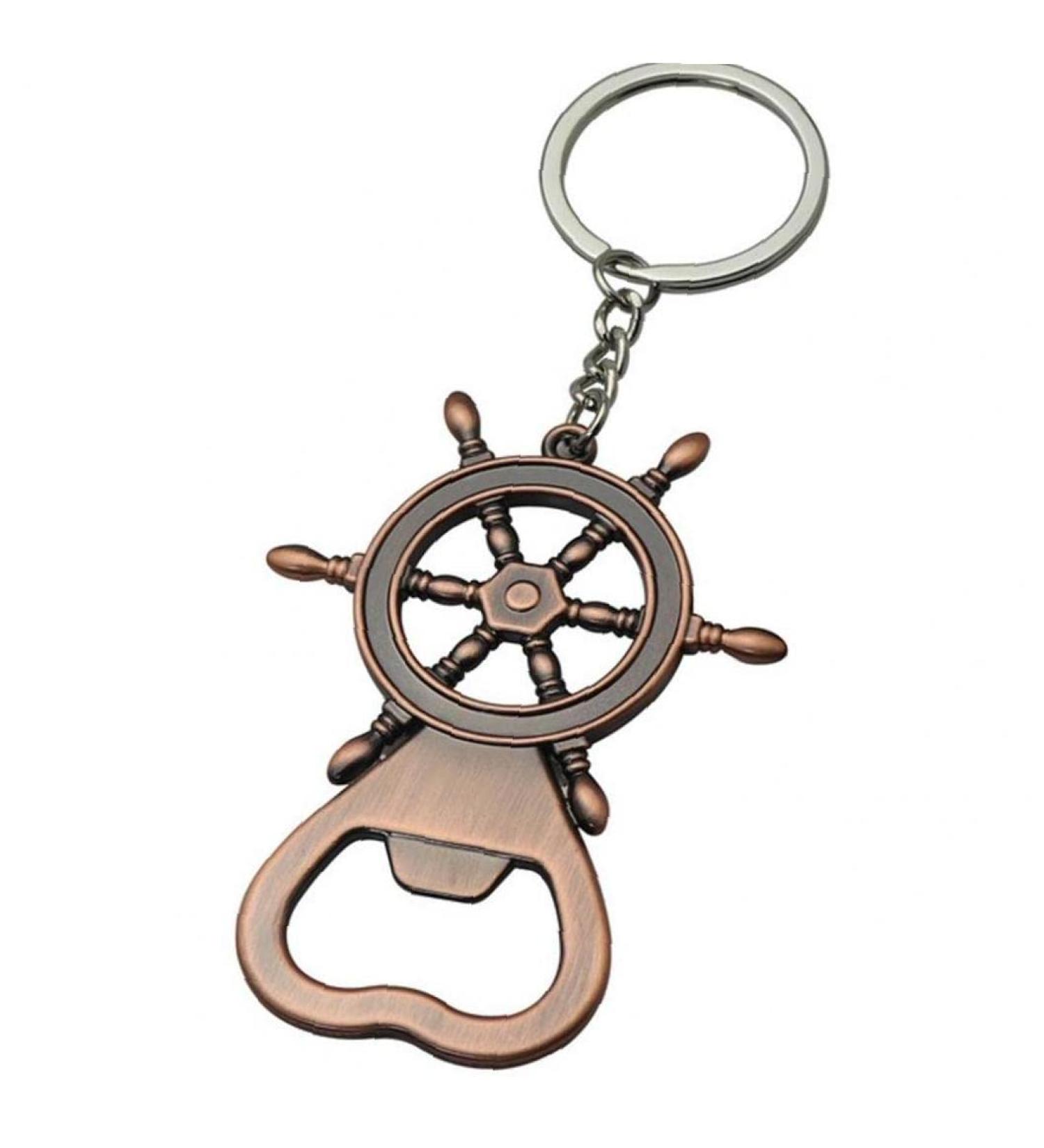 Bottle Opener Retro Rudder Beer Bottle Opener Stainless Steel Beer Openers Men Keychain Corkscrew Accessories - Buy Online on SooperMarket.com