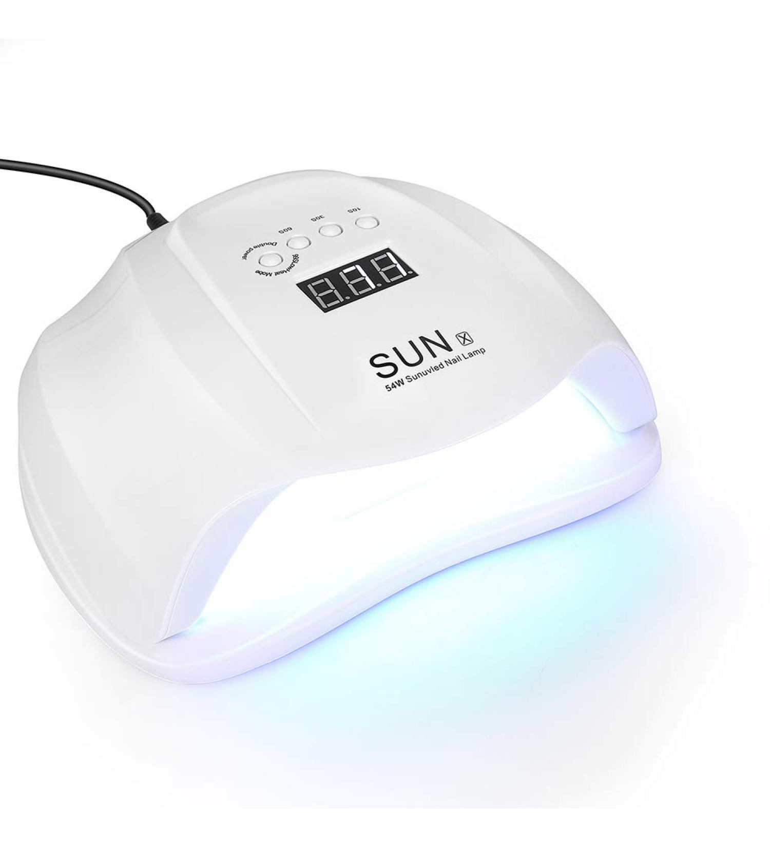 54W Nail Dryer LED Lamp for Gel Nails | Automatic Sensor Timer | Professional Nail Tools for Fingernail & Toenail Care - Buy Online on SooperMarket.com