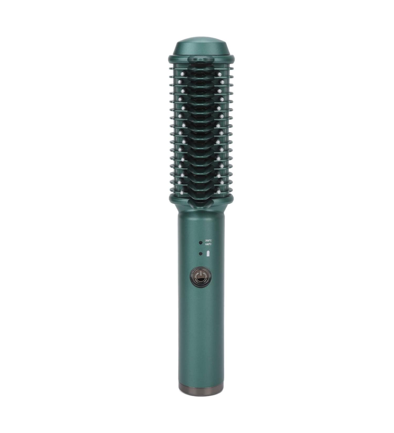 USB Rechargeable Cordless Hair Styling Tool Hair Straightening and Curling Brush Ideal for Short Hair Features Quick and Even Heating - Buy Online on SooperMarket.com