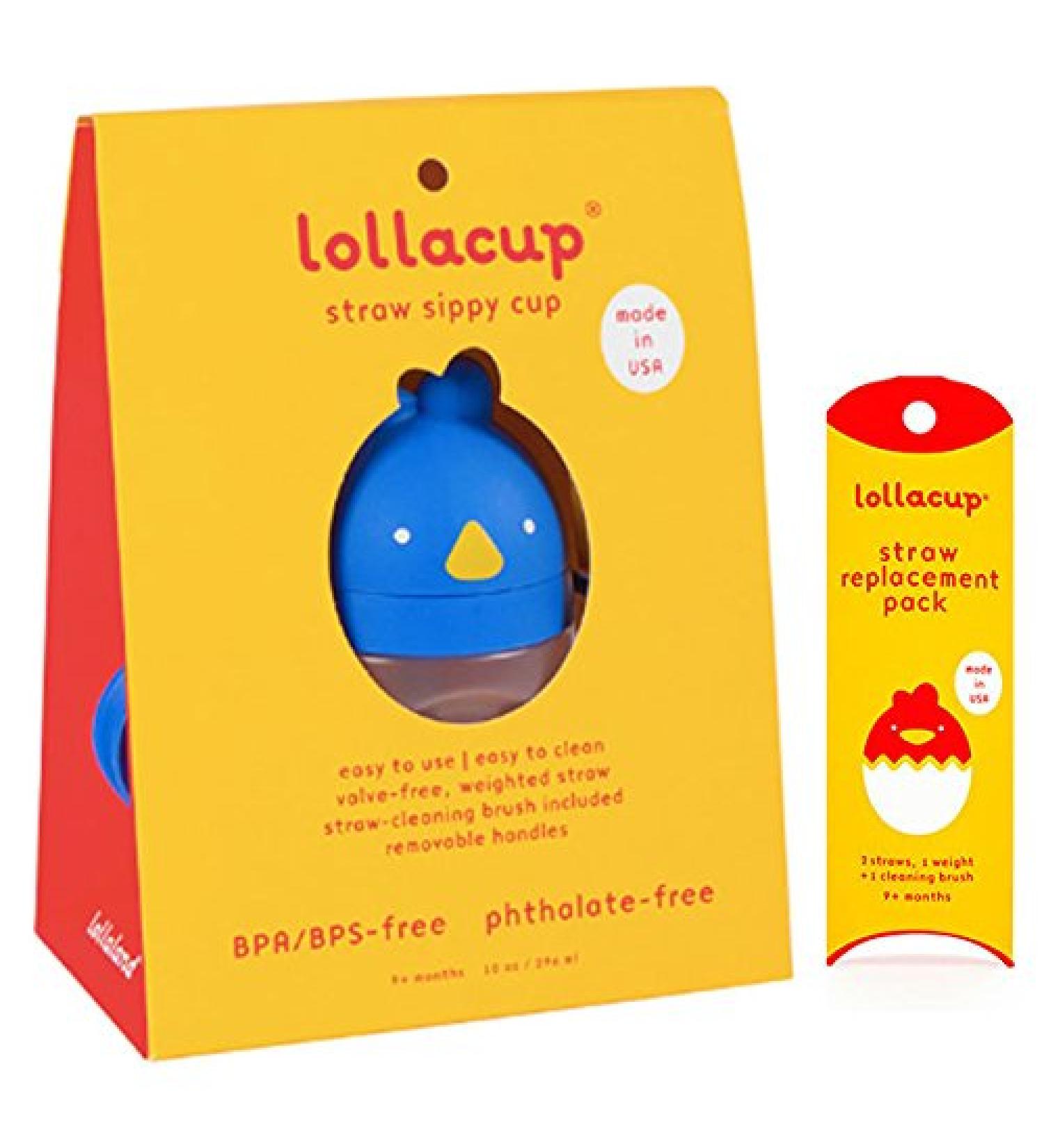 Lollaland Weighted Straw Sippy Cup | Made in the USA | Transition Kids Infant & Toddler Cup | Shark Tank Product | Brave Blue Color - Buy Online on SooperMarket.com