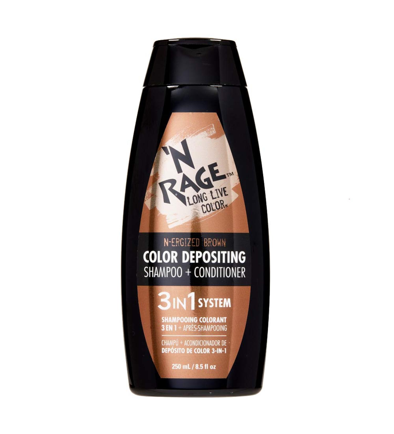 N Rage Color Depositing Shampoo + Conditioner 3-in-1 System - N-Ergized Brown | International Shipping Available - Buy Online on SooperMarket.com