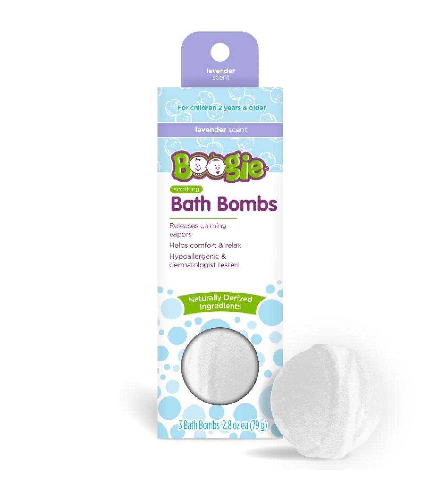 Boogie Fizzies Kids Bath Bombs with Lavender - 2.8 oz, Pack of 3 - Made with Aloe and Calming Vapors - Buy Online on SooperMarket.com