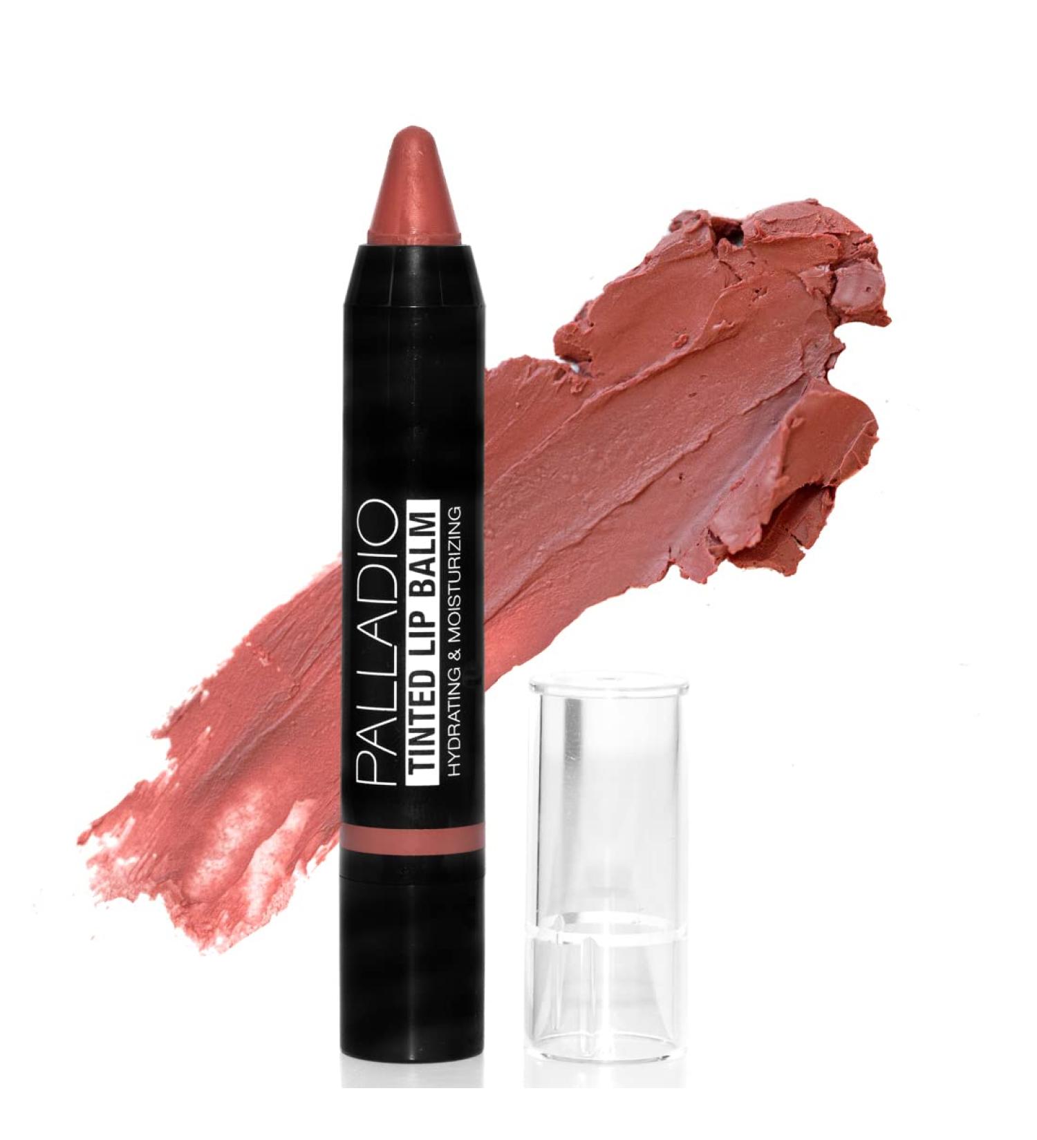 Palladio Sweet Peach Tinted Lip Balm - Moisturizing Vegan Chapstick with Shea Butter & Aloe - Nourishing Formula for Cracked Lips - Sheer Wash of Color - 1 Count Pack - Buy Online on SooperMarket.com