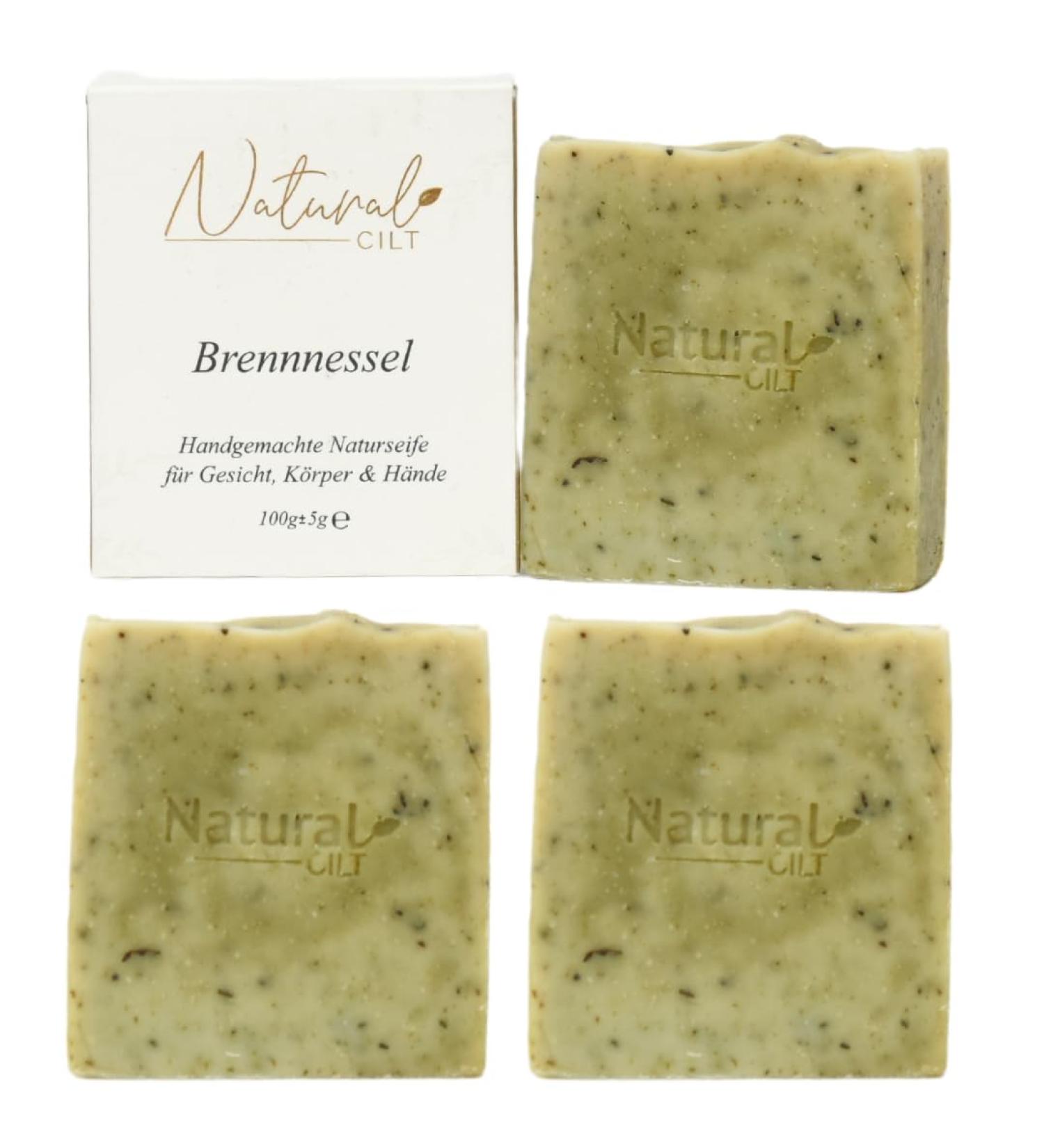 Buy 3x Natural Cilt Nettle Soap - 100% Handmade Organic Shower Soap for All Skin Types - Certified No Questionable Ingredients - Best Natural Skin Care (3 Pack) - Buy Online on SooperMarket.com