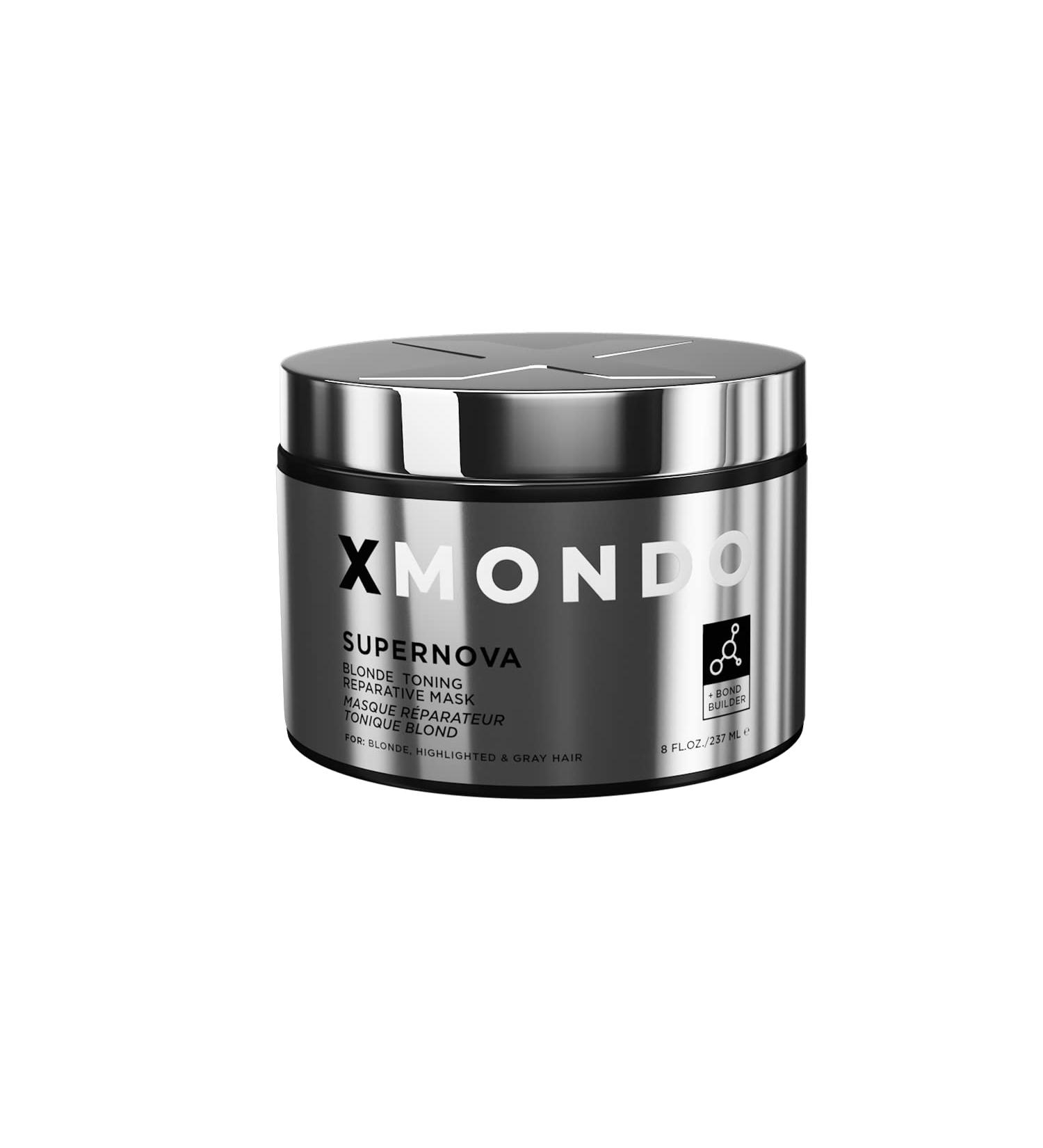 XMONDO Supernova Blonde Toning Mask - Vegan Formula | 8oz - Reduces Brassy & Yellow Tones on Blonde, Highlighted, Gray Hair - Buy Online on SooperMarket.com