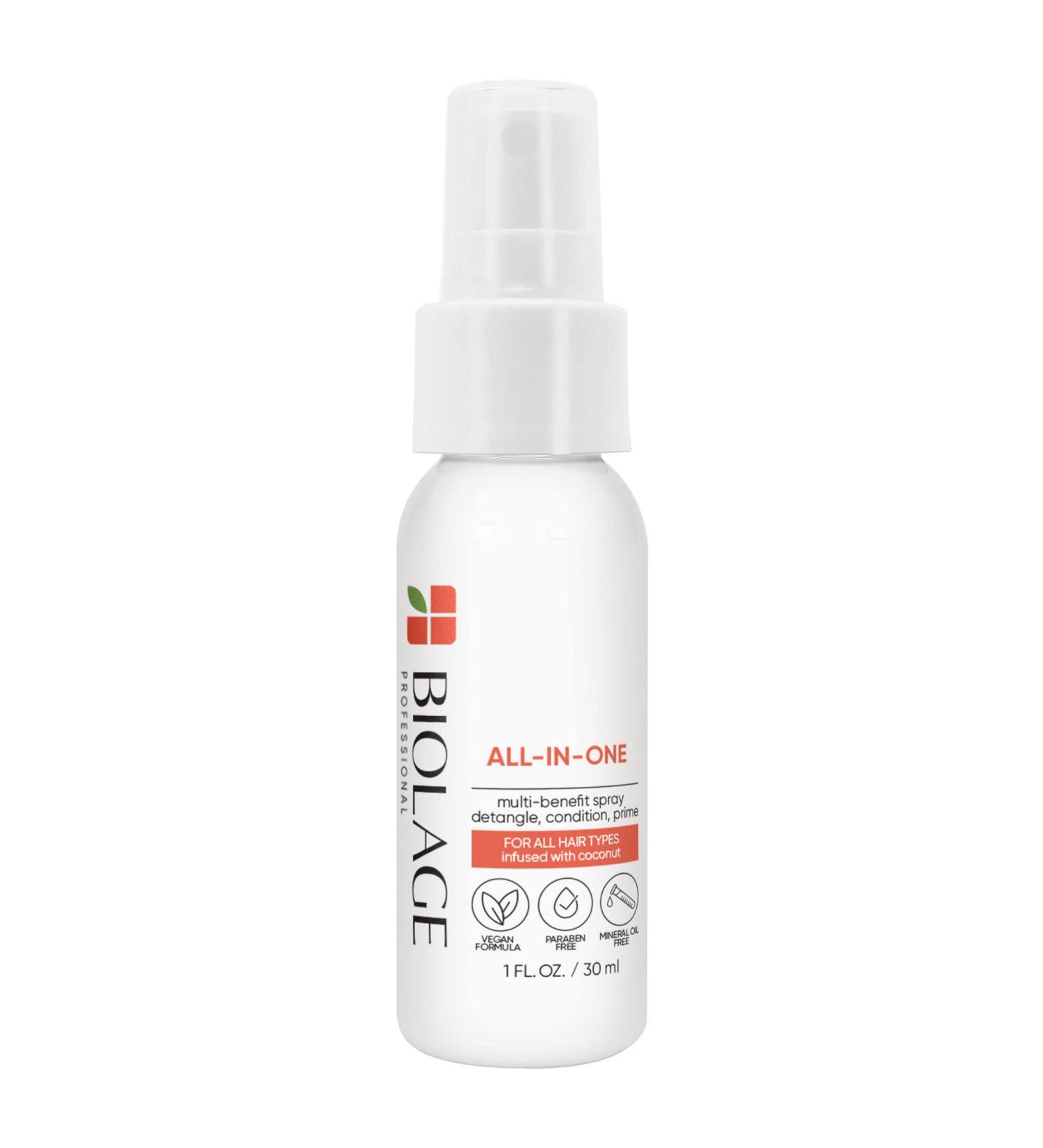 BIOLAGE All-In-One Coconut Infusion Treatment Spray | For All Hair Types | Sulfate & Paraben-Free | Vegan | 1 Fl Oz - Buy Online on SooperMarket.com