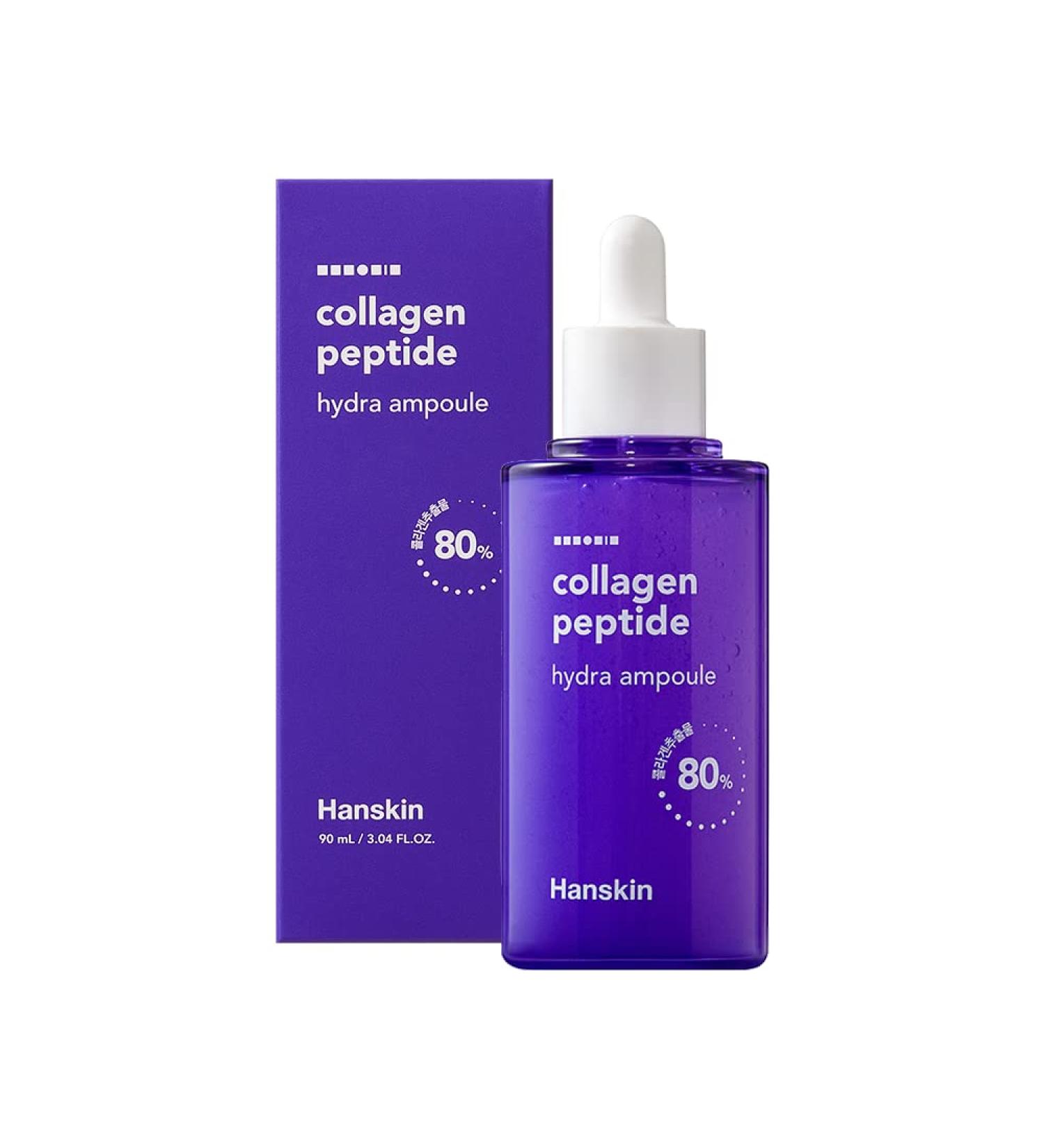 Hanskin Collagen Peptide Hydra Ampoule 90ml - Advanced Anti-Aging Formula with 80% Collagen & 20% Peptide for Wrinkles & Fine Lines - International Shipping - Buy Online on SooperMarket.com