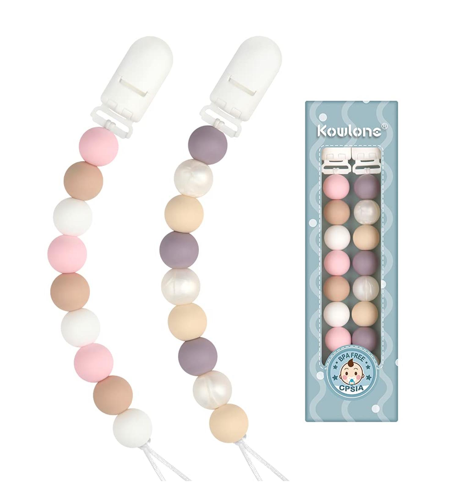 Silicone Dummy Clips for Baby | Soother Pacifier Holder for Boys and Girls - Buy Online on SooperMarket.com