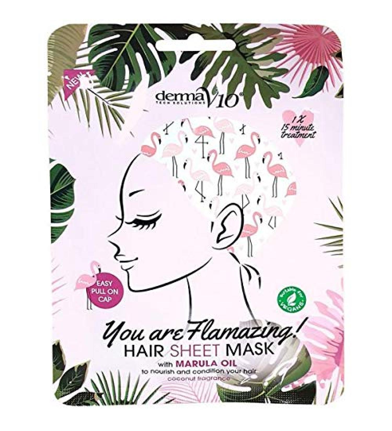 Flamingo Print Hair Mask
