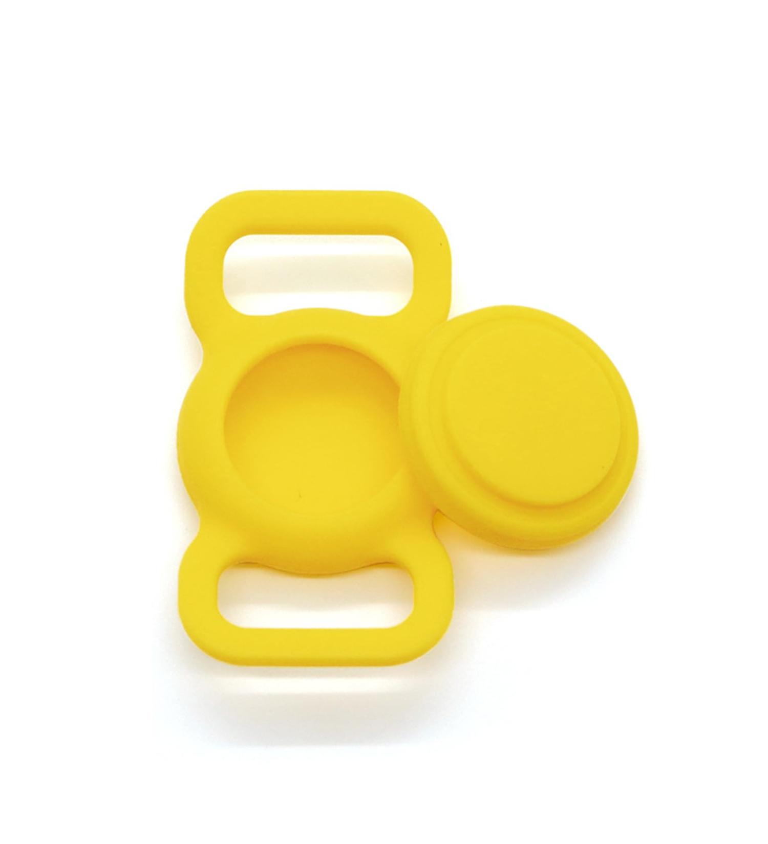 Premium Airtag Dog Collar Holder | Anti-Lost GPS Tracking Silicone Cover for Pets | Yellow Apple Airtag Accessories - Buy Online on SooperMarket.com