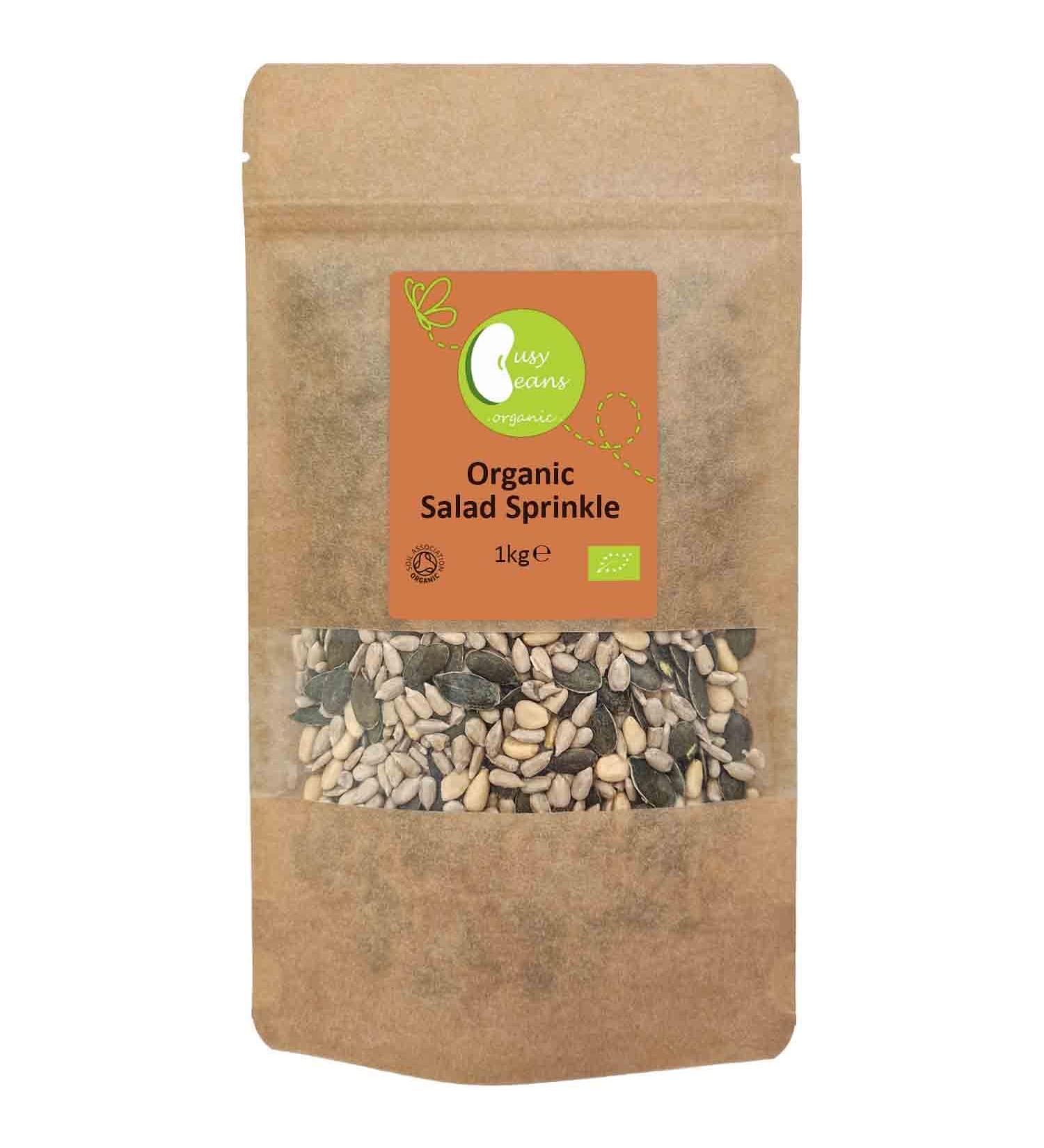 Organic Salad Sprinkle (Sunflower Seeds Pumpkin Seeds Pine Nuts) - Certified Organic - by Busy Beans Organic (1kg) - Buy Online on SooperMarket.com