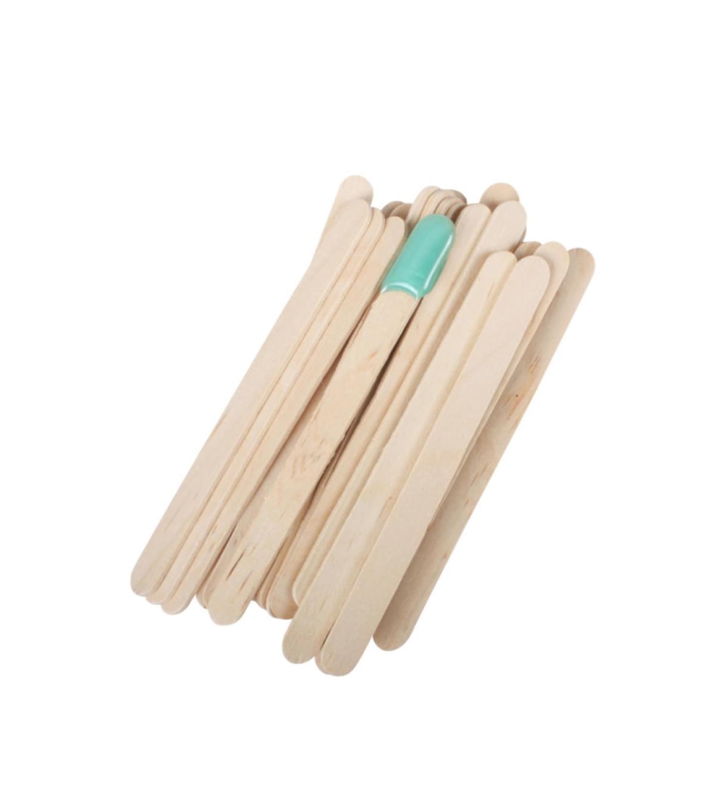 Fomiyes 150-Piece Wood Spatula Set for Cosmetology - Eyebrow Waxing Hair Removal Cosmetic Bags & Mouth Protection Masks - Buy Online on SooperMarket.com