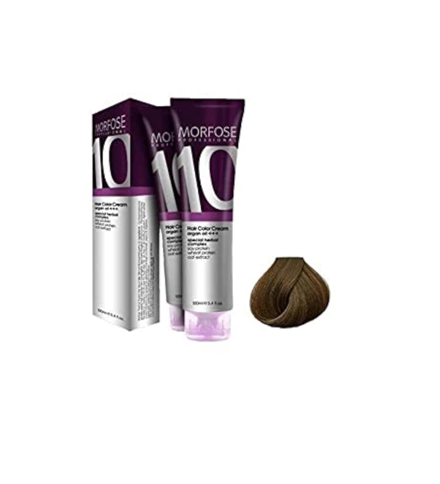 Morfose 10 Professional Hair Colour Cream 100 ml No. 7.77 Hot Caramel Brown - Buy Online on SooperMarket.com